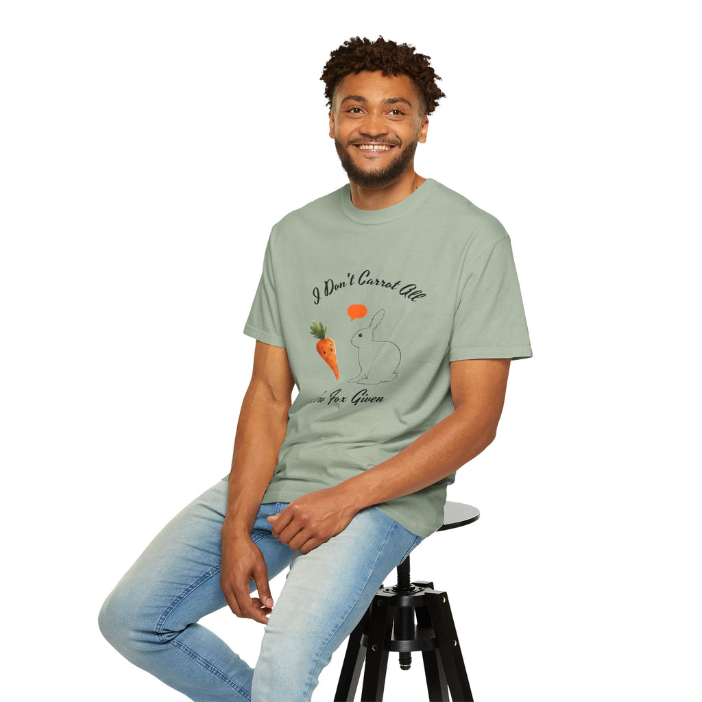I Don't Carrot All Bunny T-Shirt – Cute Rabbit & Carrot Graphic Tee ('Zero For Given')