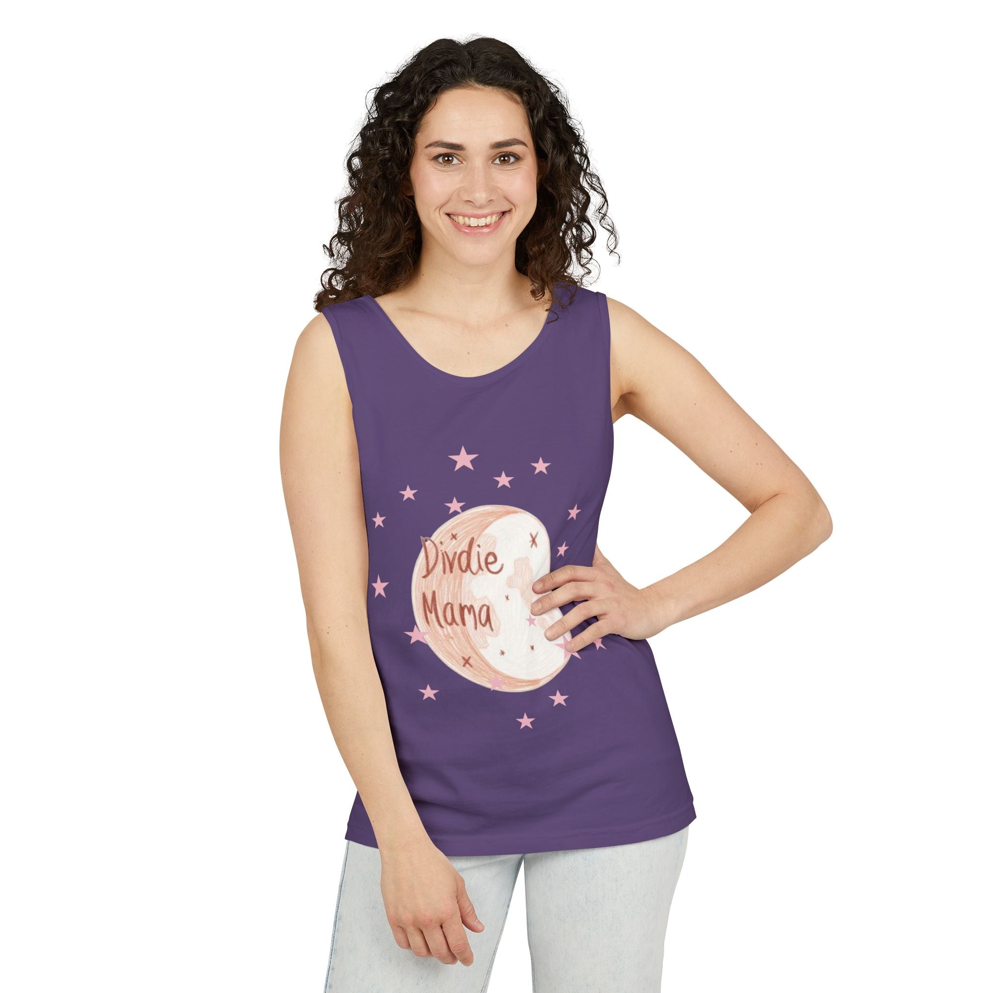 Indie Mama Moon Tank Top — Boho Mother's Day Graphic Tank