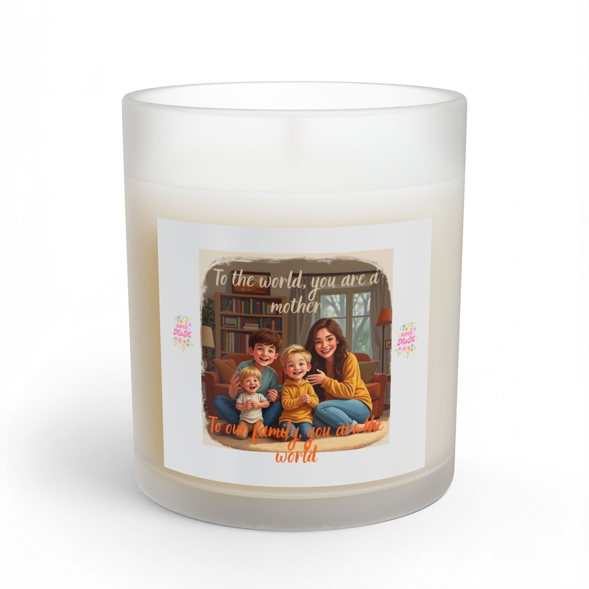 Motherhood Photo Glass Candle — "To the world, you are a mother" — 11oz Gift for Mom, Mother's Day Keepsake
