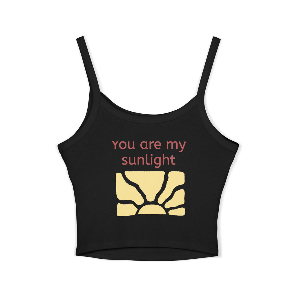 Mother's Day Tank Top — "First Mother's Day" / You Are My Sunlight Women’s Cropped Tank