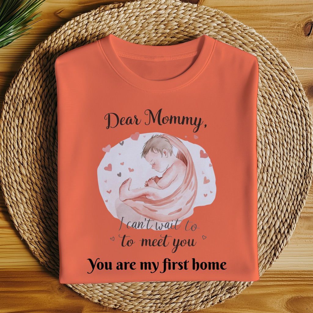 Trendy New Mom Tee, Perfect Gift For Expecting Mothers, Soft Cotton Shirt, Celebrate First Mother's Day With Heartfelt Design