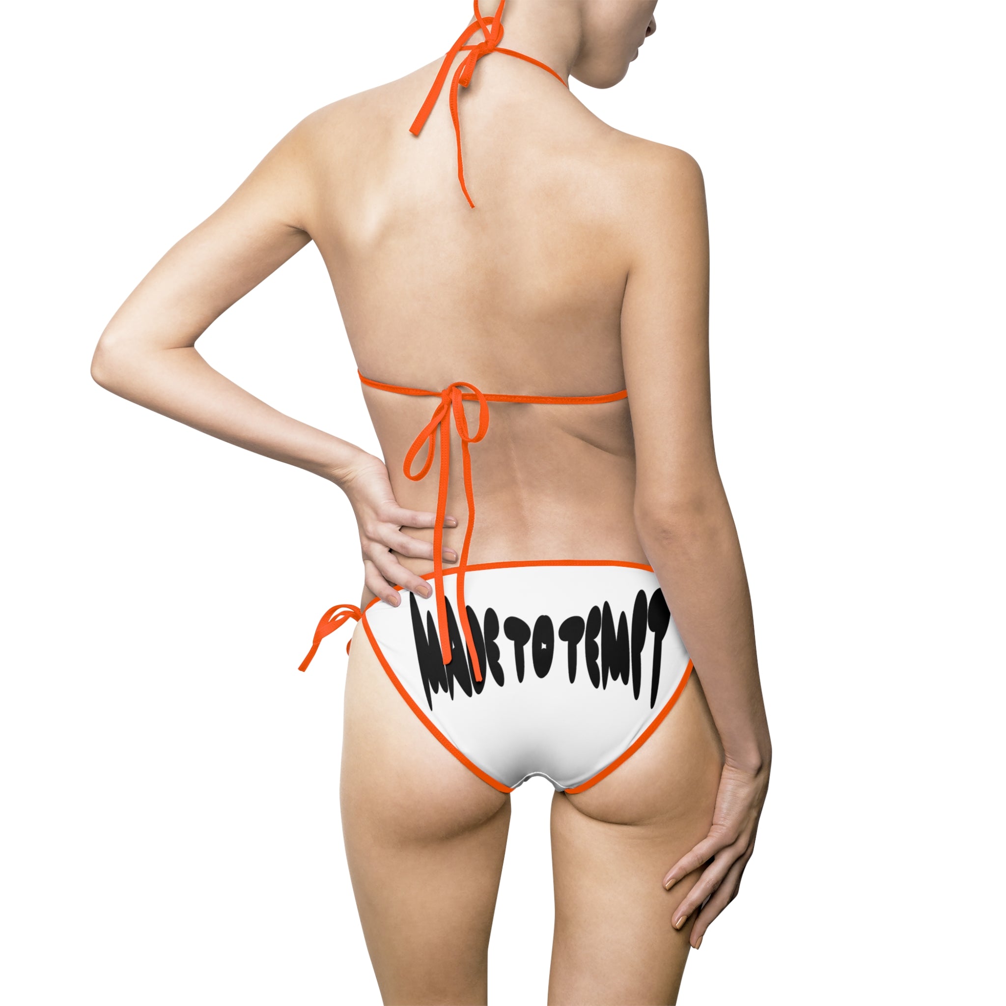 Bikini — 'Push Your Limits' Graphic Triangle Bikini Swimsuit