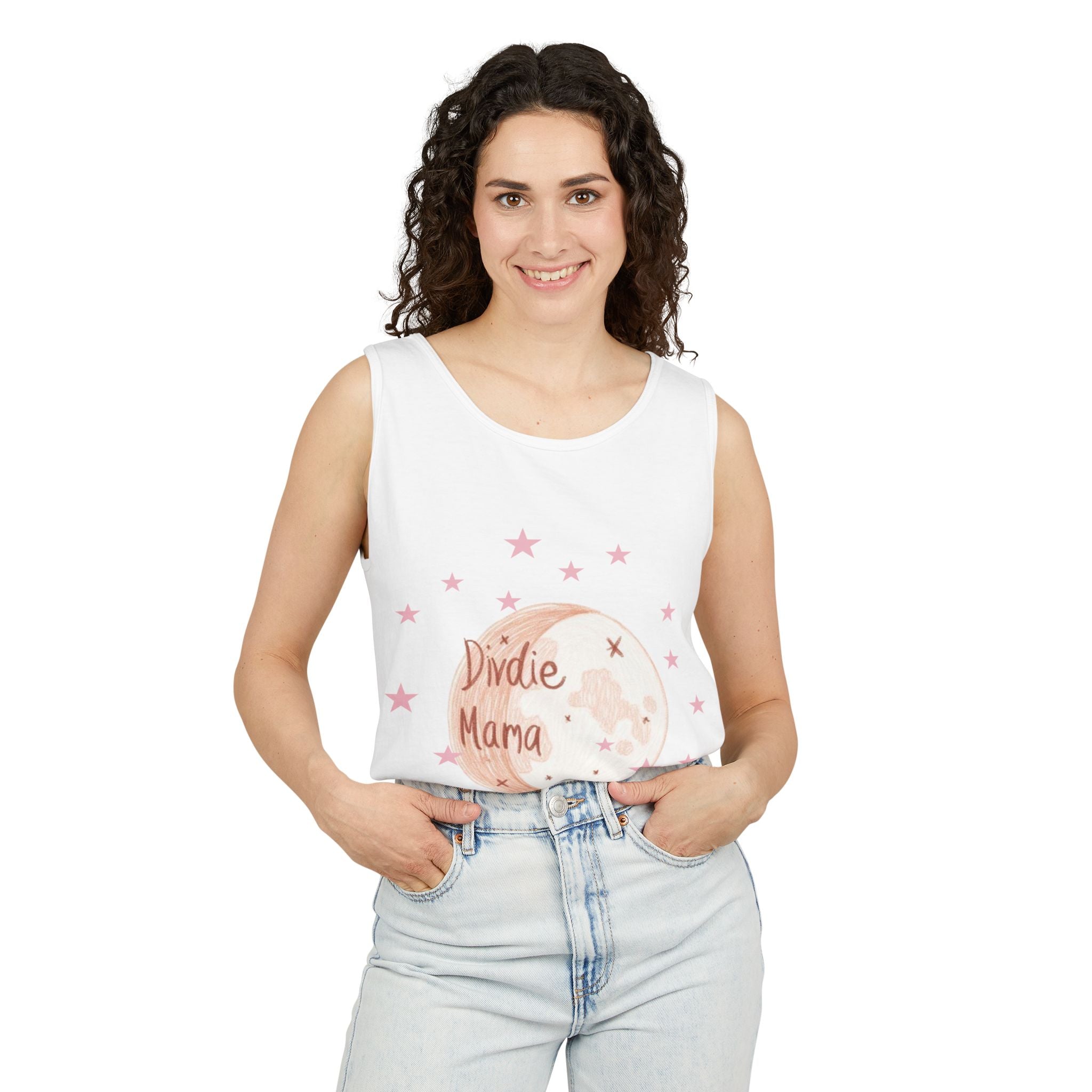 Indie Mama Moon Tank Top — Boho Mother's Day Graphic Tank