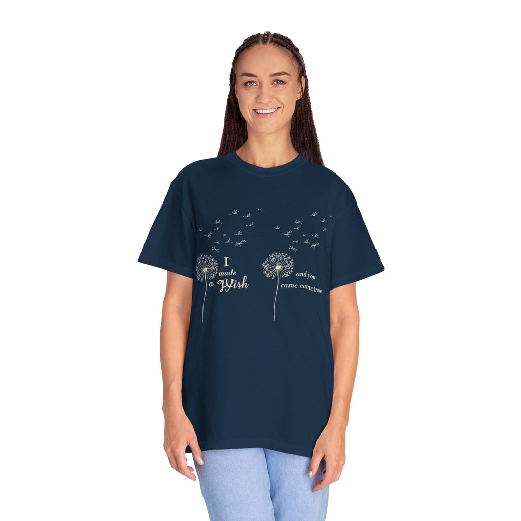 T-Shirt — Dandelion 'I Made a Wish' Front & Bold LOVE Back