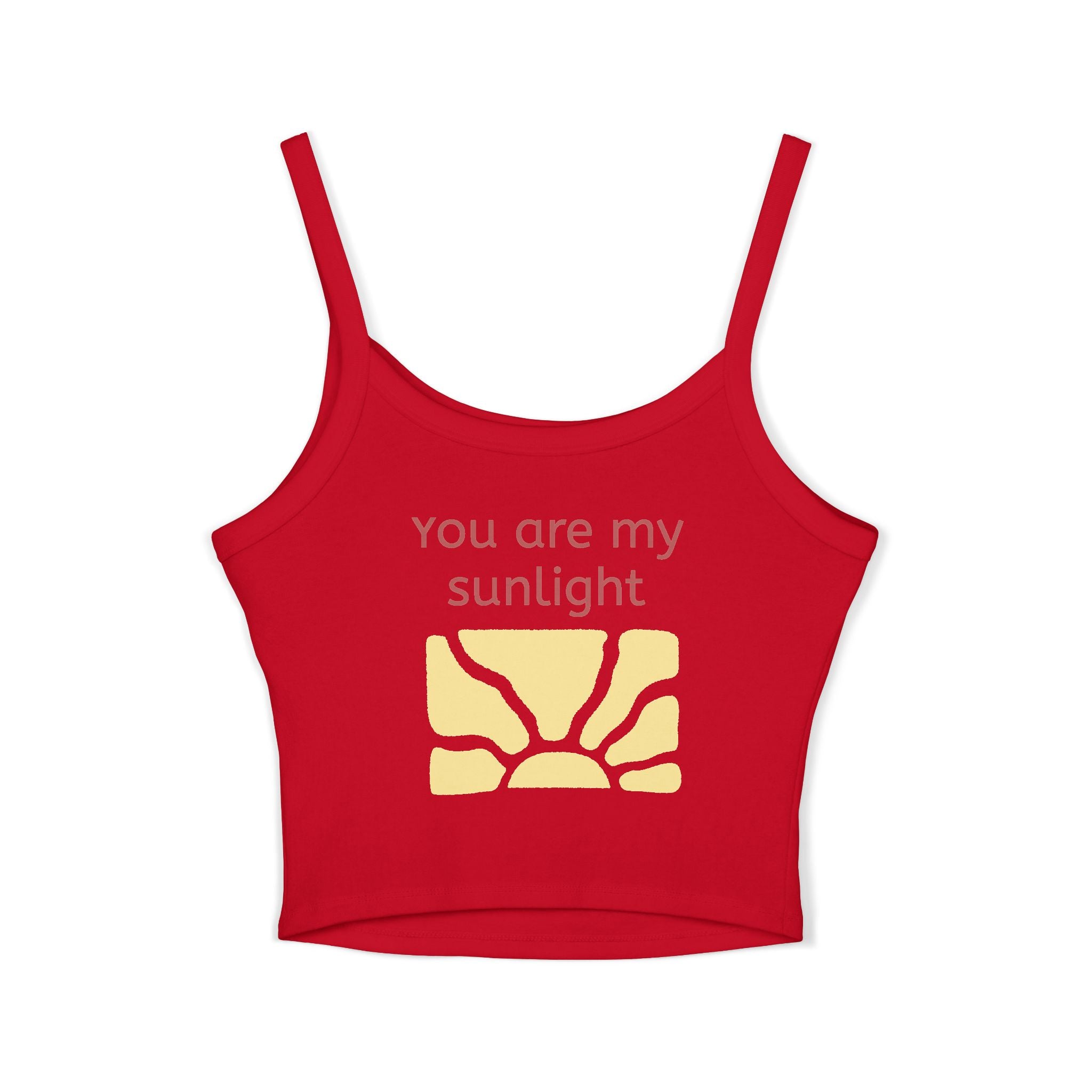Mother's Day Tank Top — "First Mother's Day" / You Are My Sunlight Women’s Cropped Tank