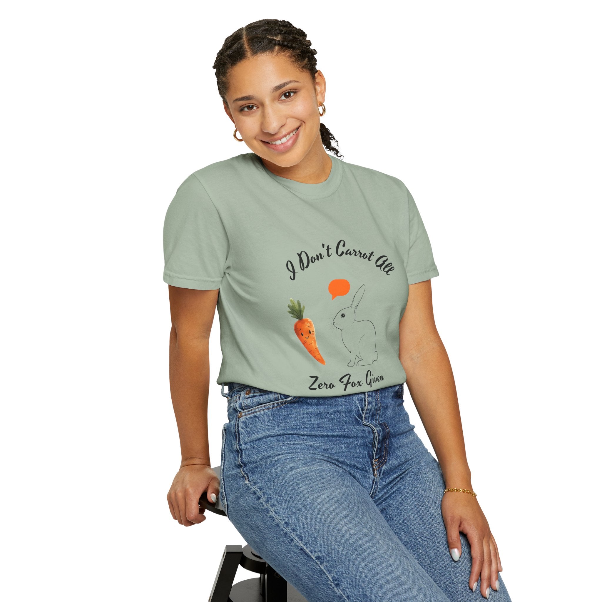 I Don't Carrot All Bunny T-Shirt – Cute Rabbit & Carrot Graphic Tee ('Zero For Given')