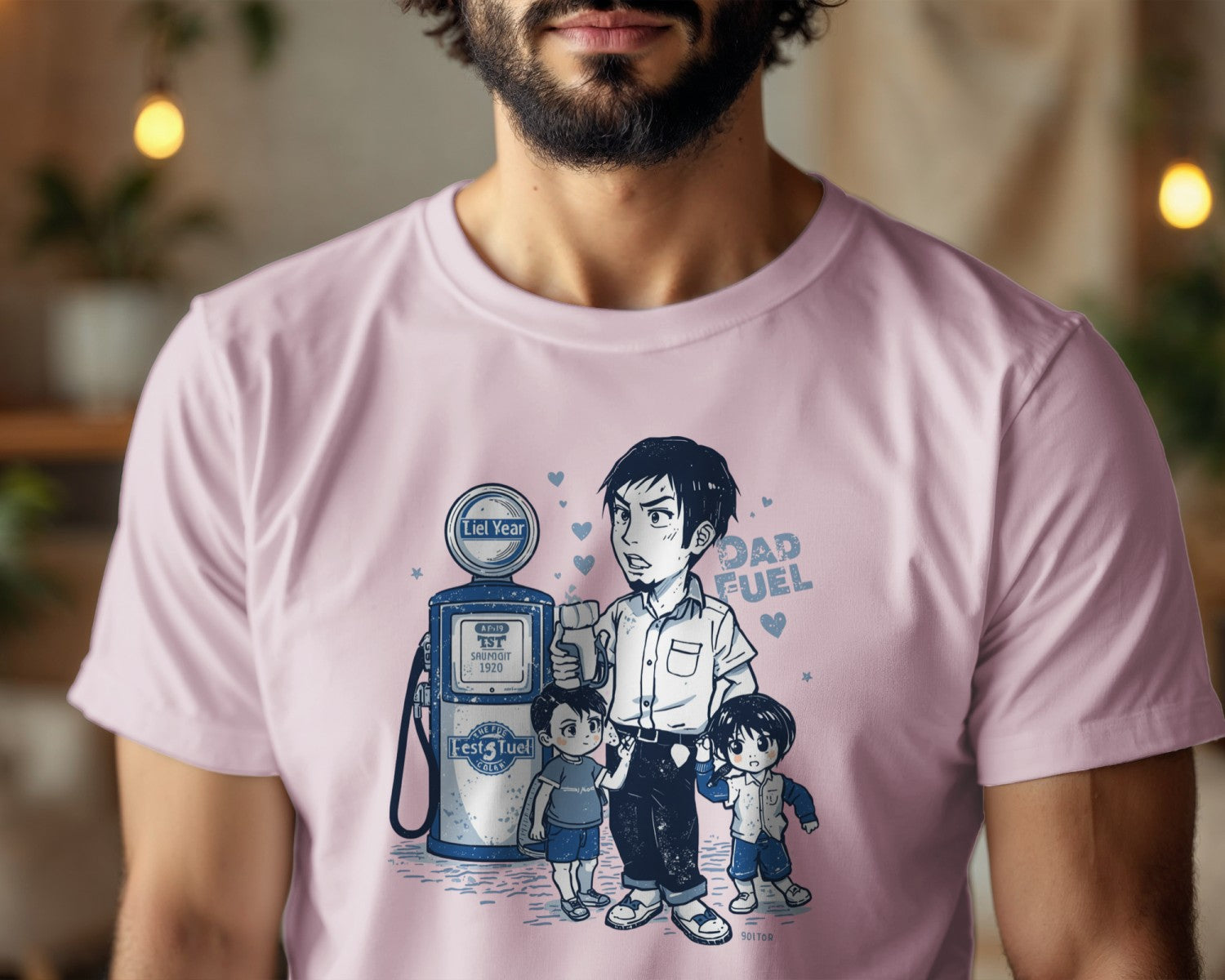 Anime Dad Shirt, Dad Fuel Tee, Funny Father’s Day Shirt, Kawaii Dad Gift, Geek Dad T-Shirt, Vintage Anime Father Tee