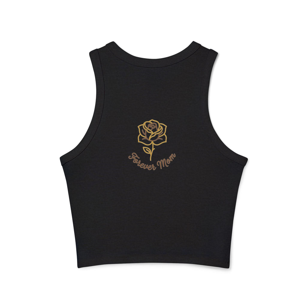 Cool Mom Racer Tank Top – "Running On Coffee & Chaos" Graphic
