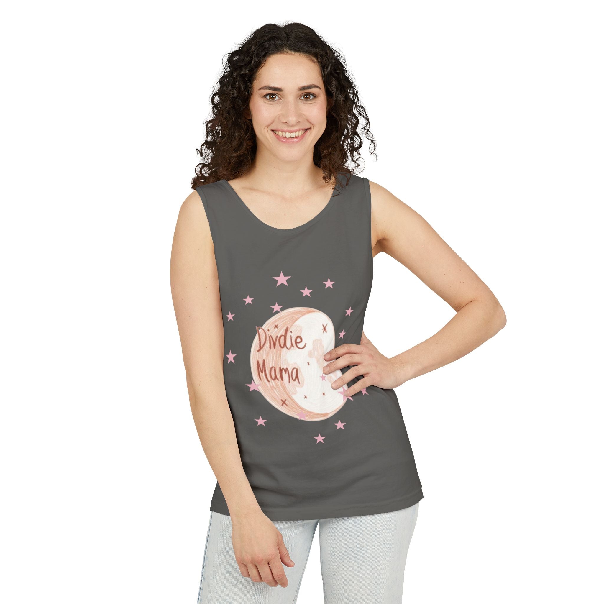 Indie Mama Moon Tank Top — Boho Mother's Day Graphic Tank