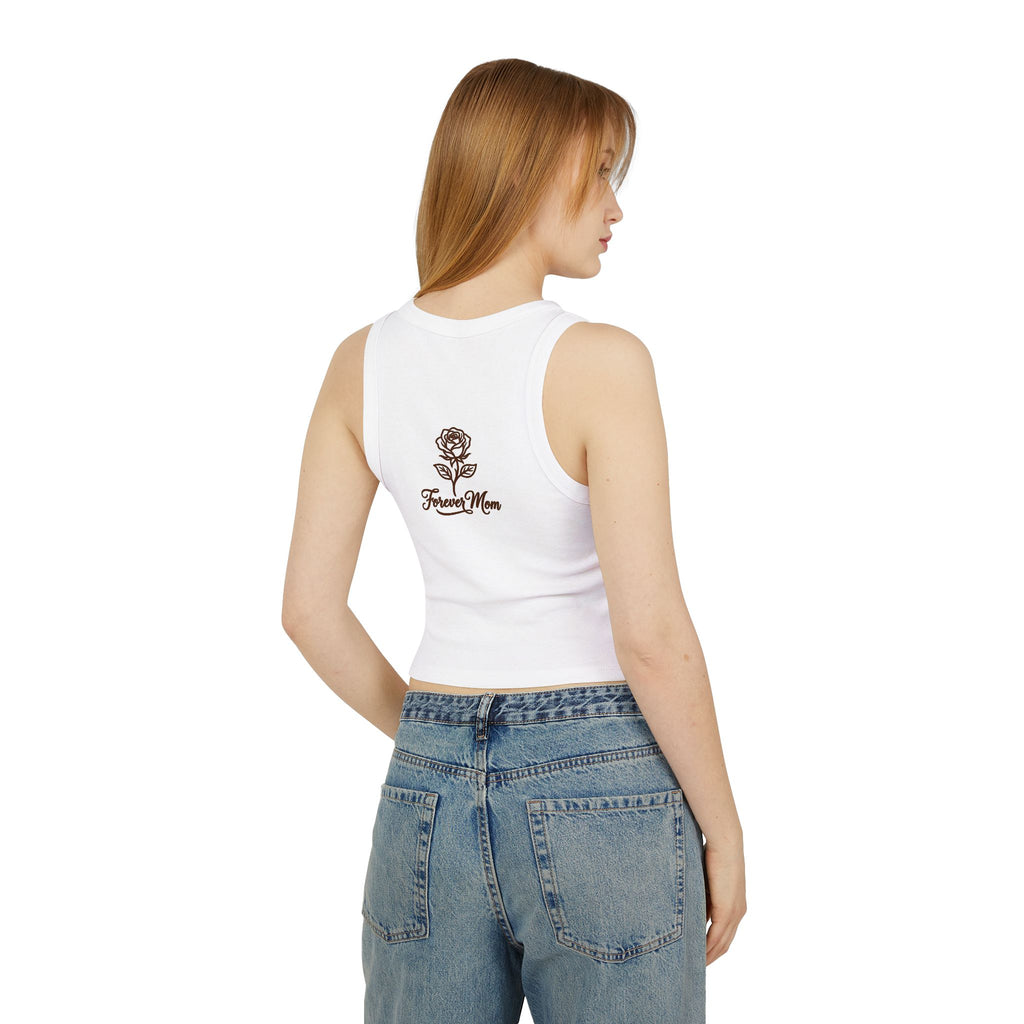 Cool Mom Racer Tank Top – "Running On Coffee & Chaos" Graphic