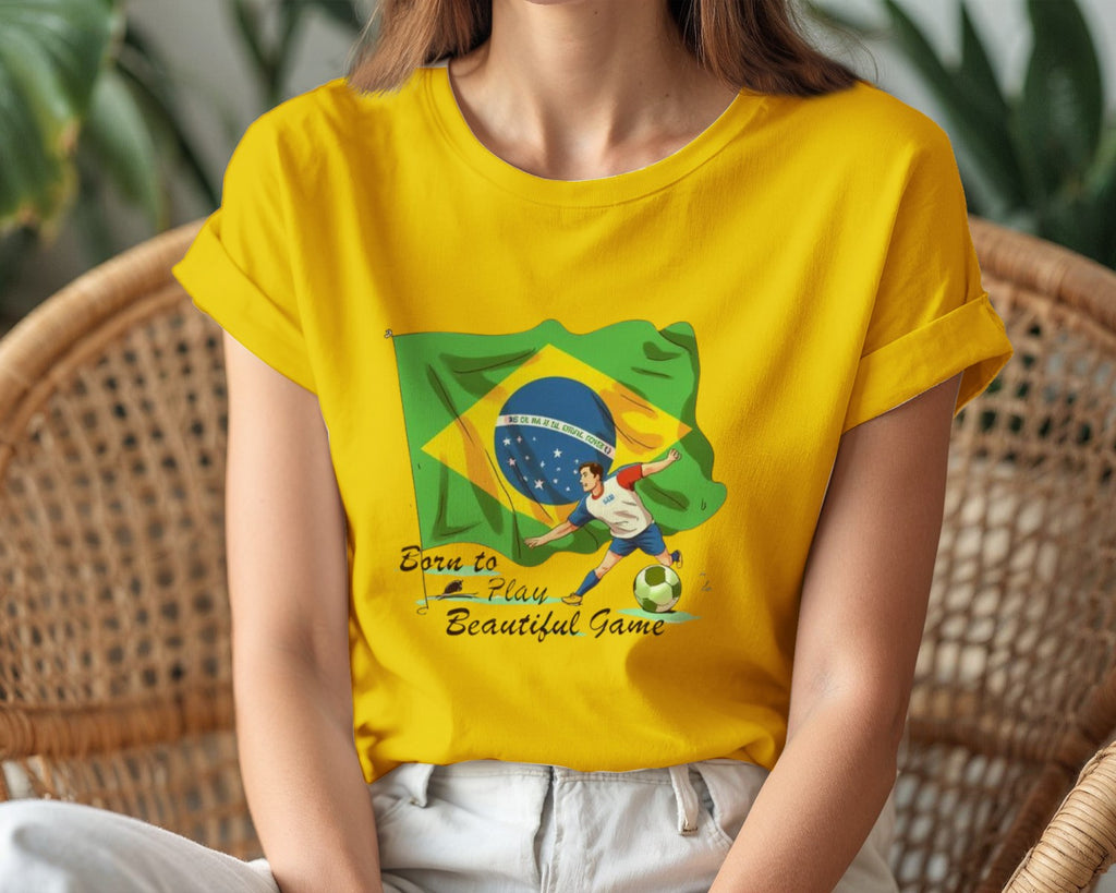 Brazilian National Team Soccer Shirt, Supporters Softstyle Tee, Perfect For Matches And Casual Wear, Enjoy 2023 World Cup Excitement