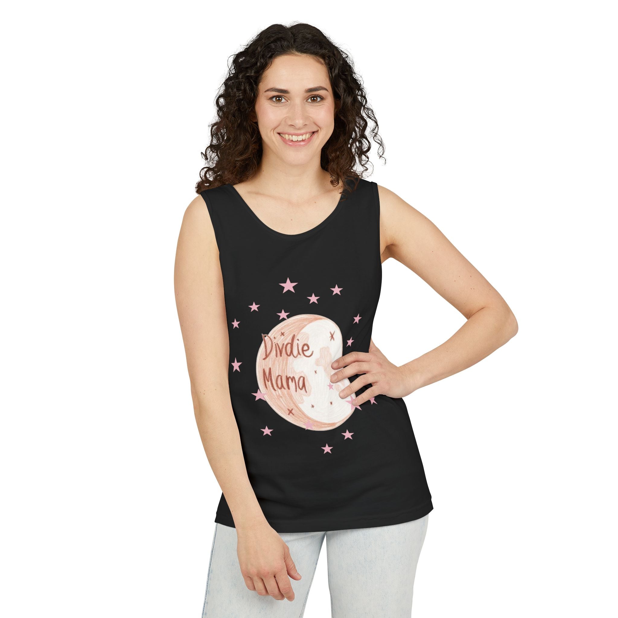 Indie Mama Moon Tank Top — Boho Mother's Day Graphic Tank