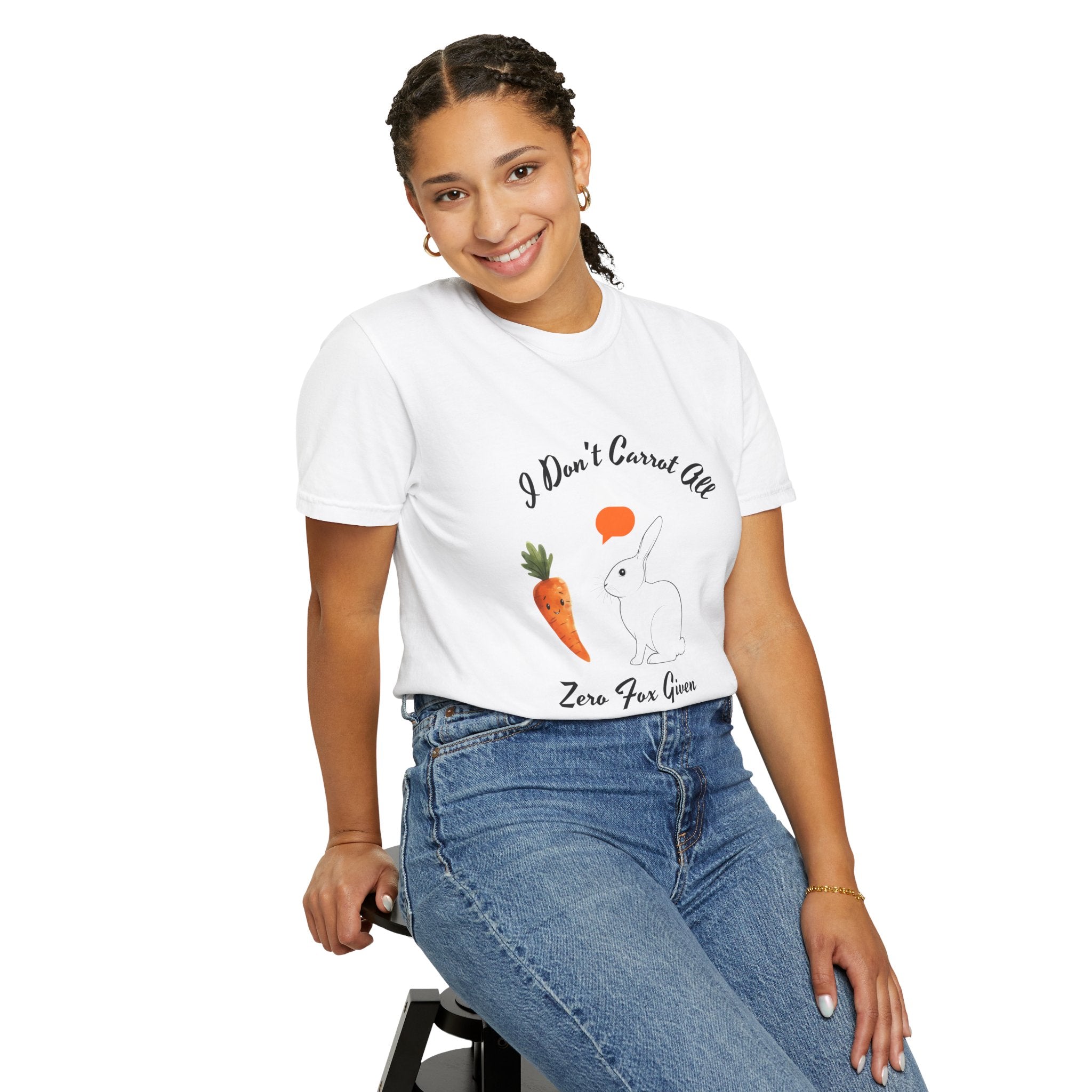 I Don't Carrot All Bunny T-Shirt – Cute Rabbit & Carrot Graphic Tee ('Zero For Given')