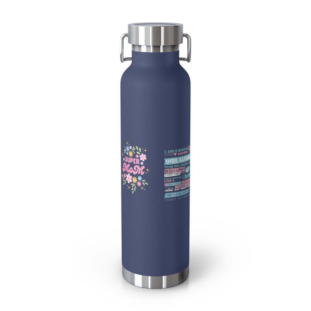 Autism Mom Puzzle Heart Copper Insulated Bottle — 22oz Vacuum Flask