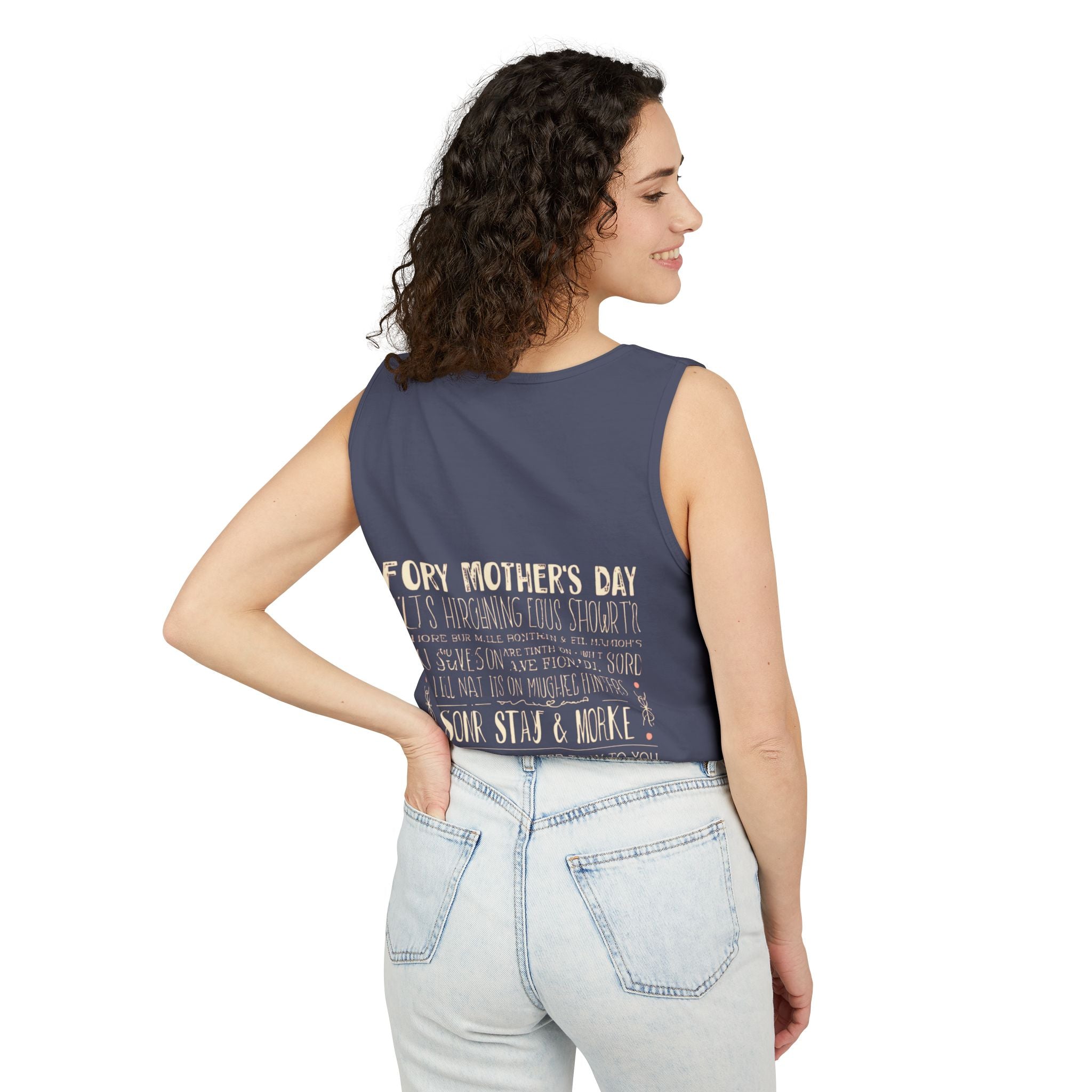 Indie Mama Moon Tank Top — Boho Mother's Day Graphic Tank