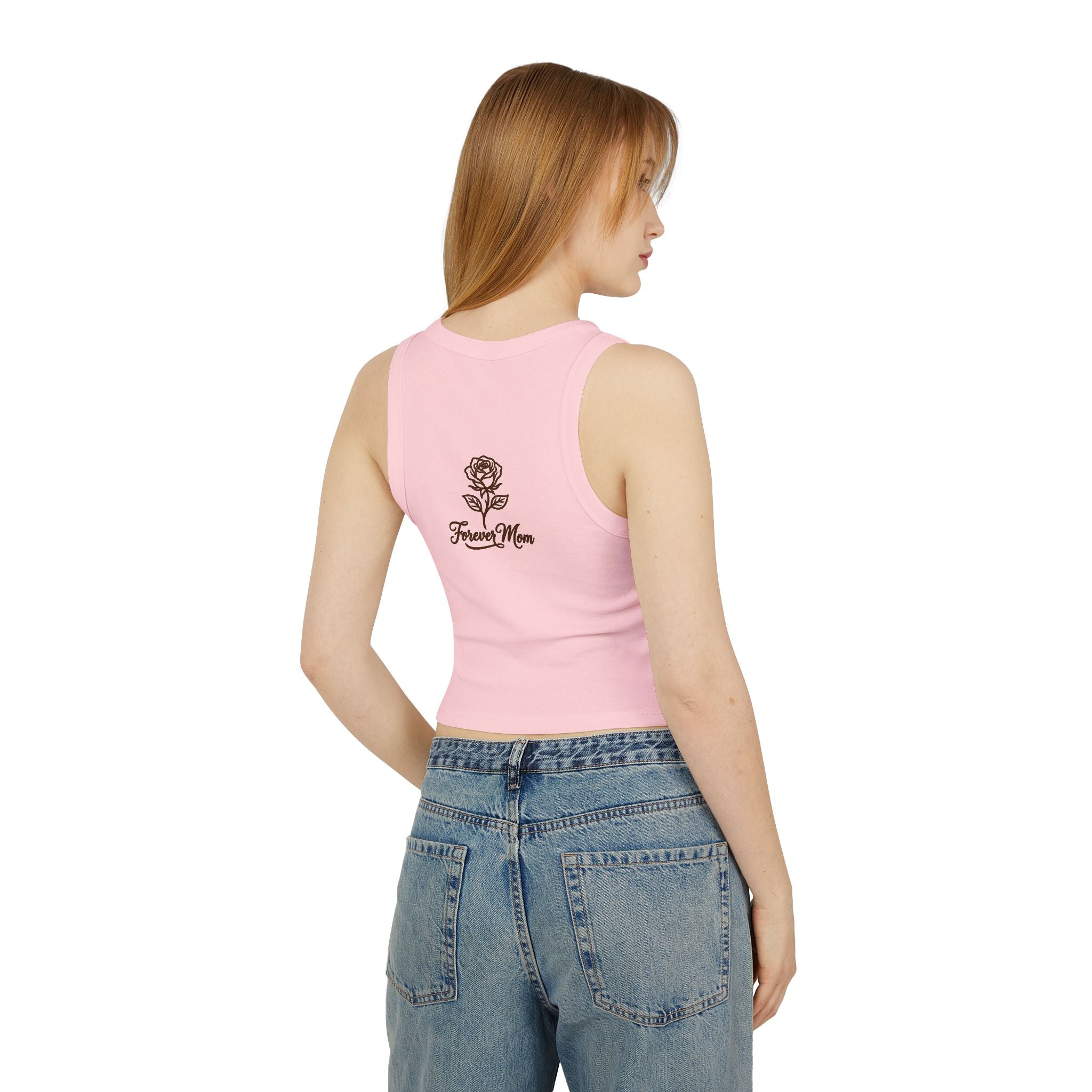 Cool Mom Racer Tank Top – "Running On Coffee & Chaos" Graphic