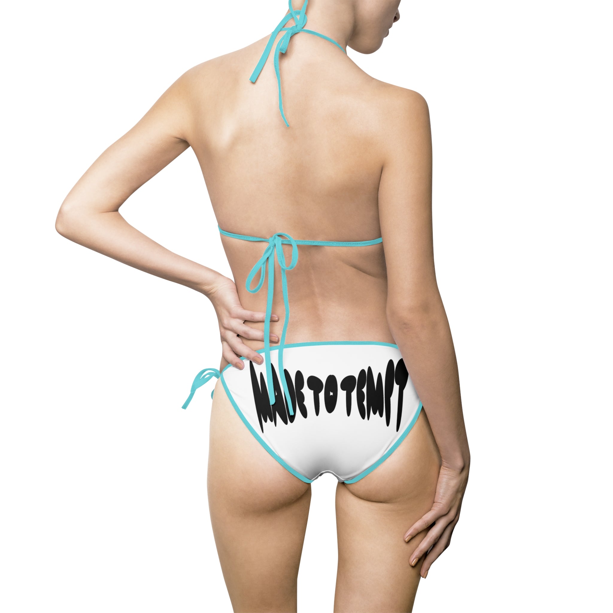Bikini — 'Push Your Limits' Graphic Triangle Bikini Swimsuit