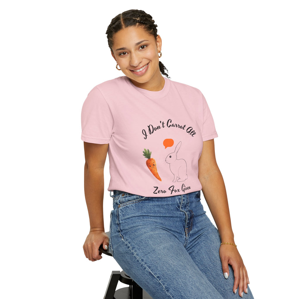 I Don't Carrot All Bunny T-Shirt – Cute Rabbit & Carrot Graphic Tee ('Zero For Given')