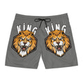 King Lion Swim Shorts — Men's Mid-Length Graphic Beach Trunks