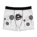 Men's Boxer Briefs — Minimalist Lip & Line Art Print