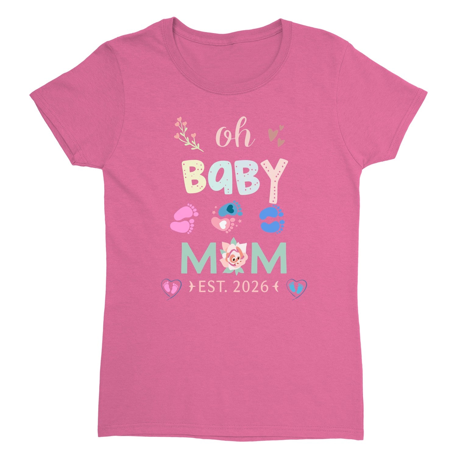 New Mama T-Shirt, Gift For New Mom, First Mother's Day Tee, Cute Shirt For Mommy, Baby Shower Present, Women’s Printed Tee