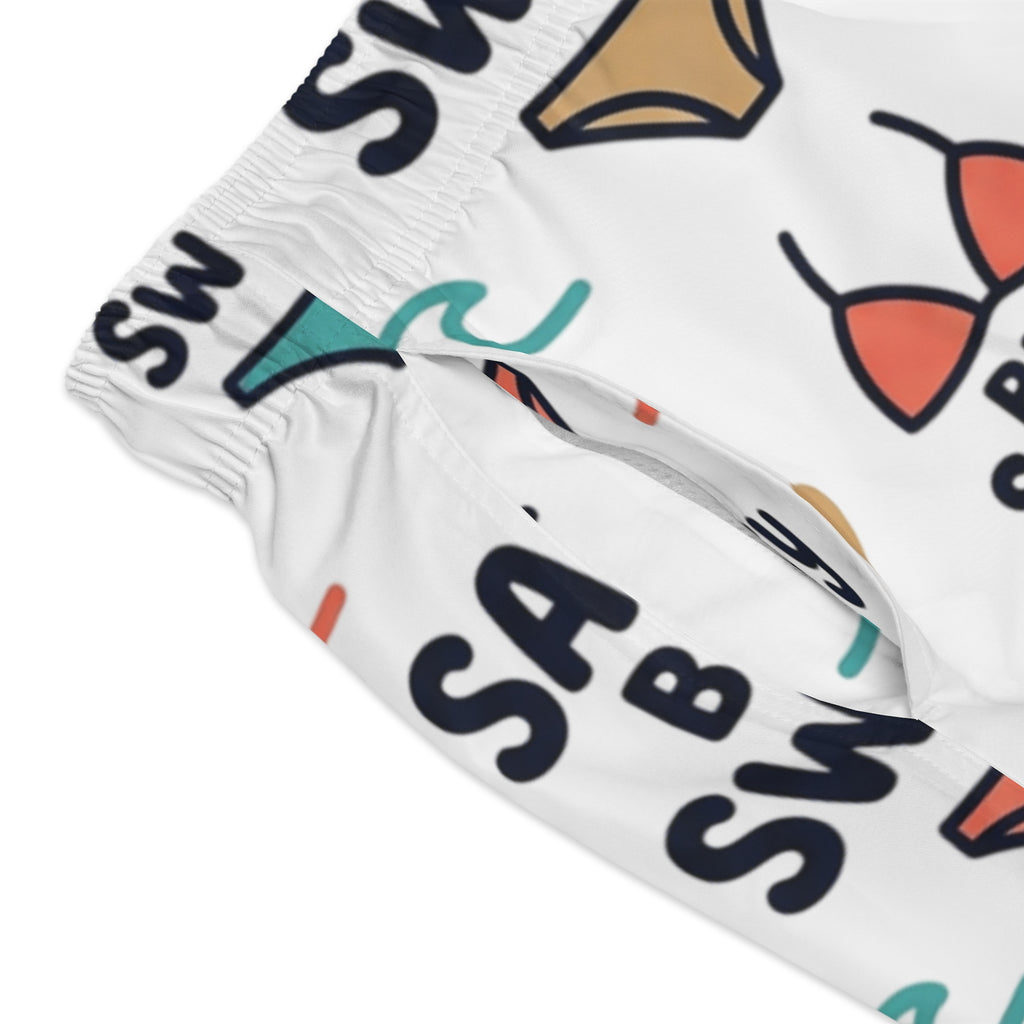 Swim Trunks — "Salty But Sweet" All-Over Print Beach Shorts