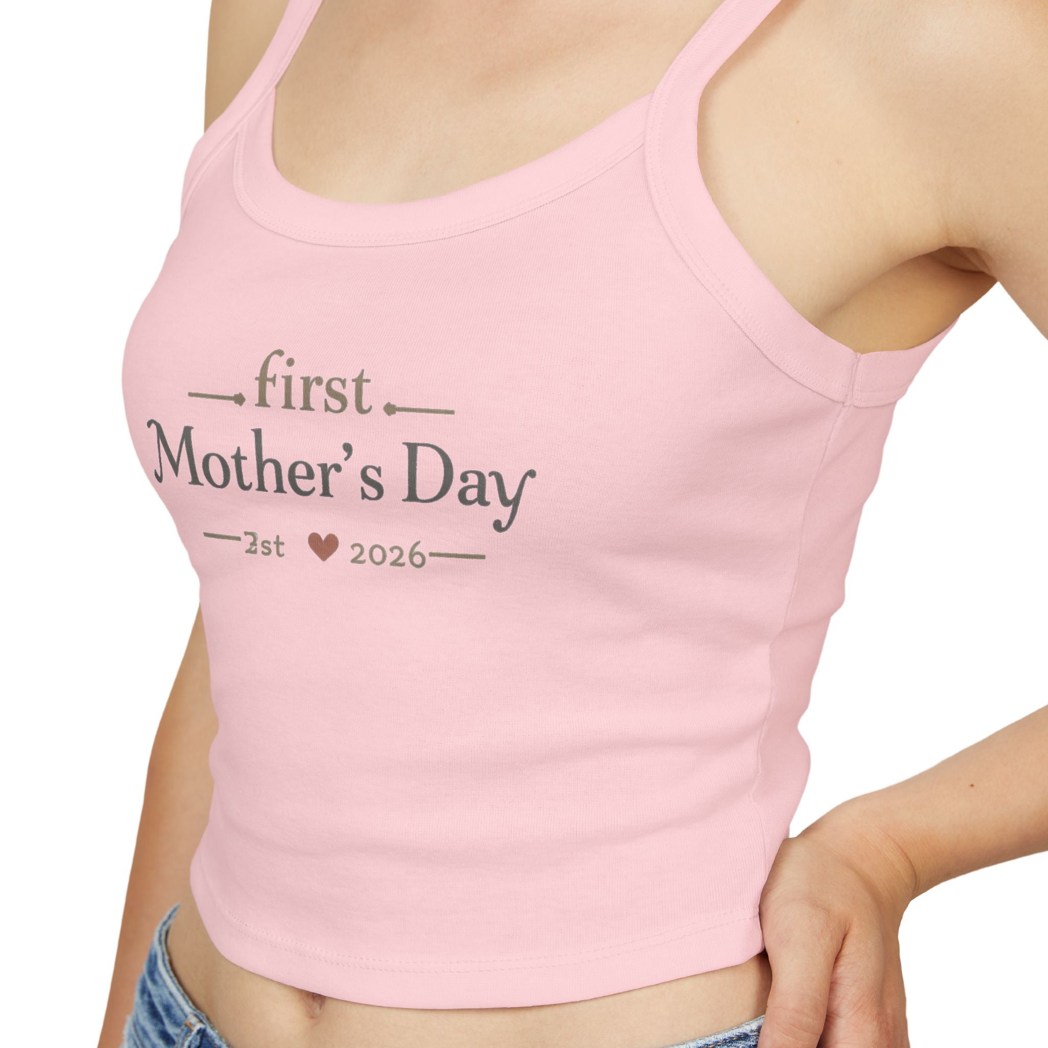 Mother's Day Tank Top — "First Mother's Day" / You Are My Sunlight Women’s Cropped Tank