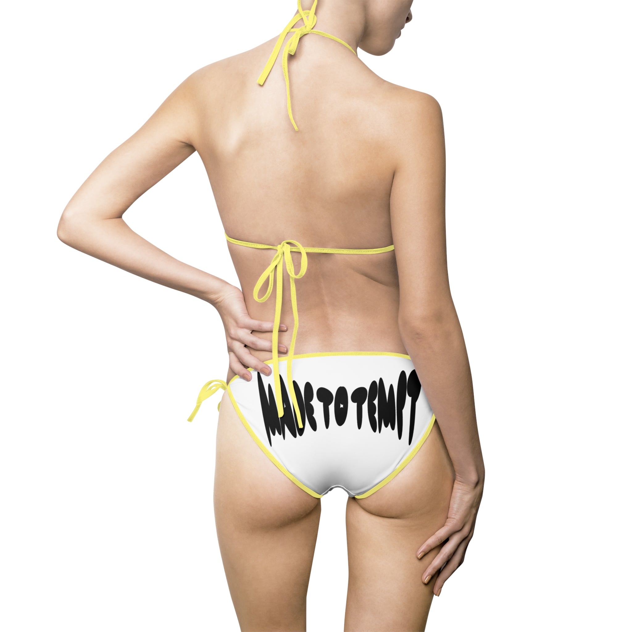 Bikini — 'Push Your Limits' Graphic Triangle Bikini Swimsuit