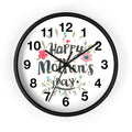 Mother's Day Wall Clock — 'Happy Mother's Day' Floral Decorative Clock