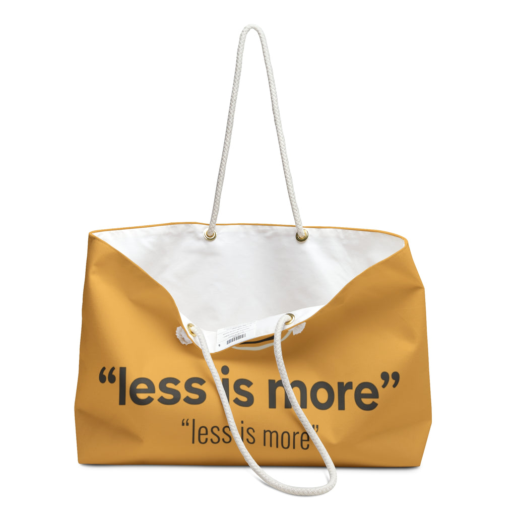 Weekender Bag — Minimalist "less is more" Canvas Travel Tote