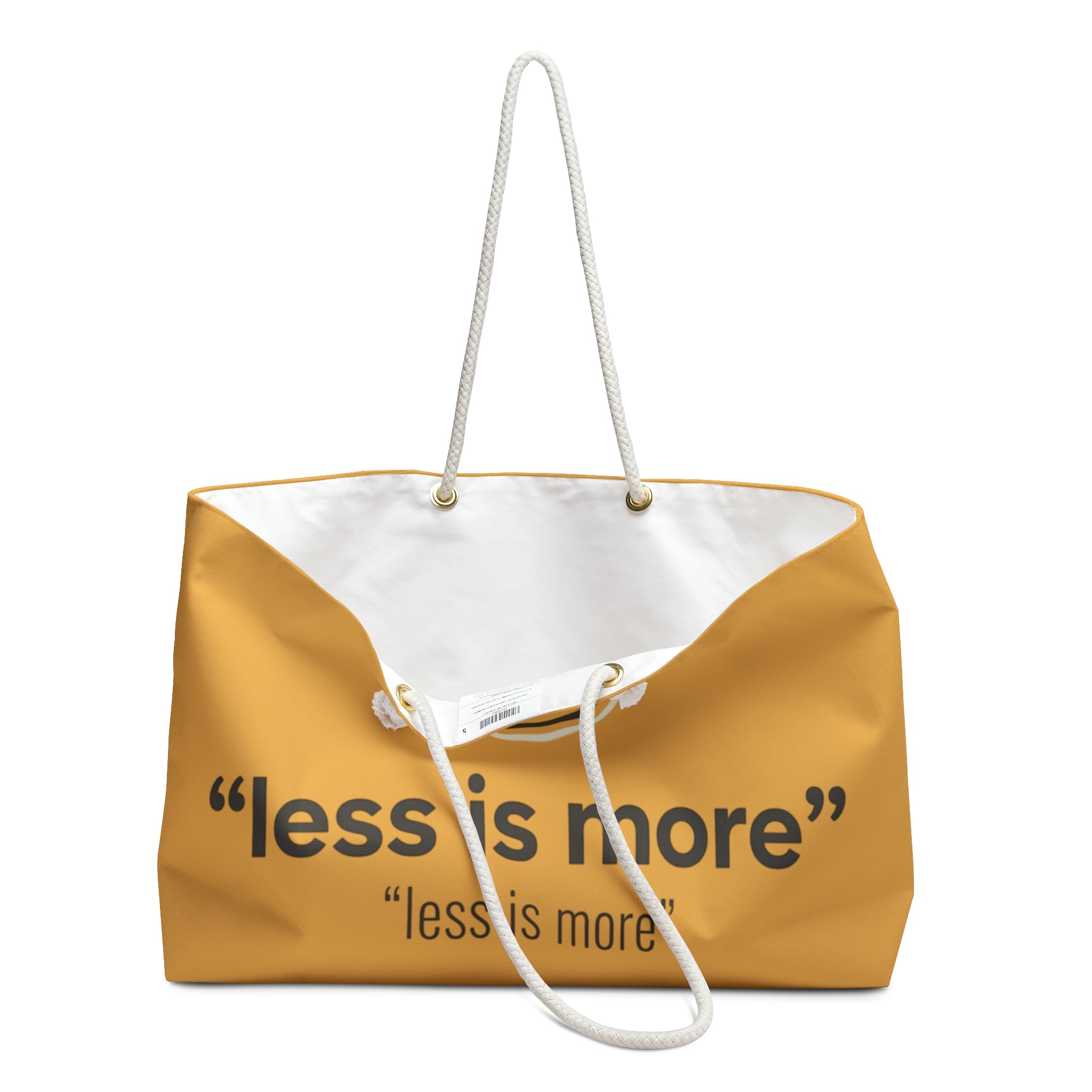 Weekender Bag — Minimalist "less is more" Canvas Travel Tote