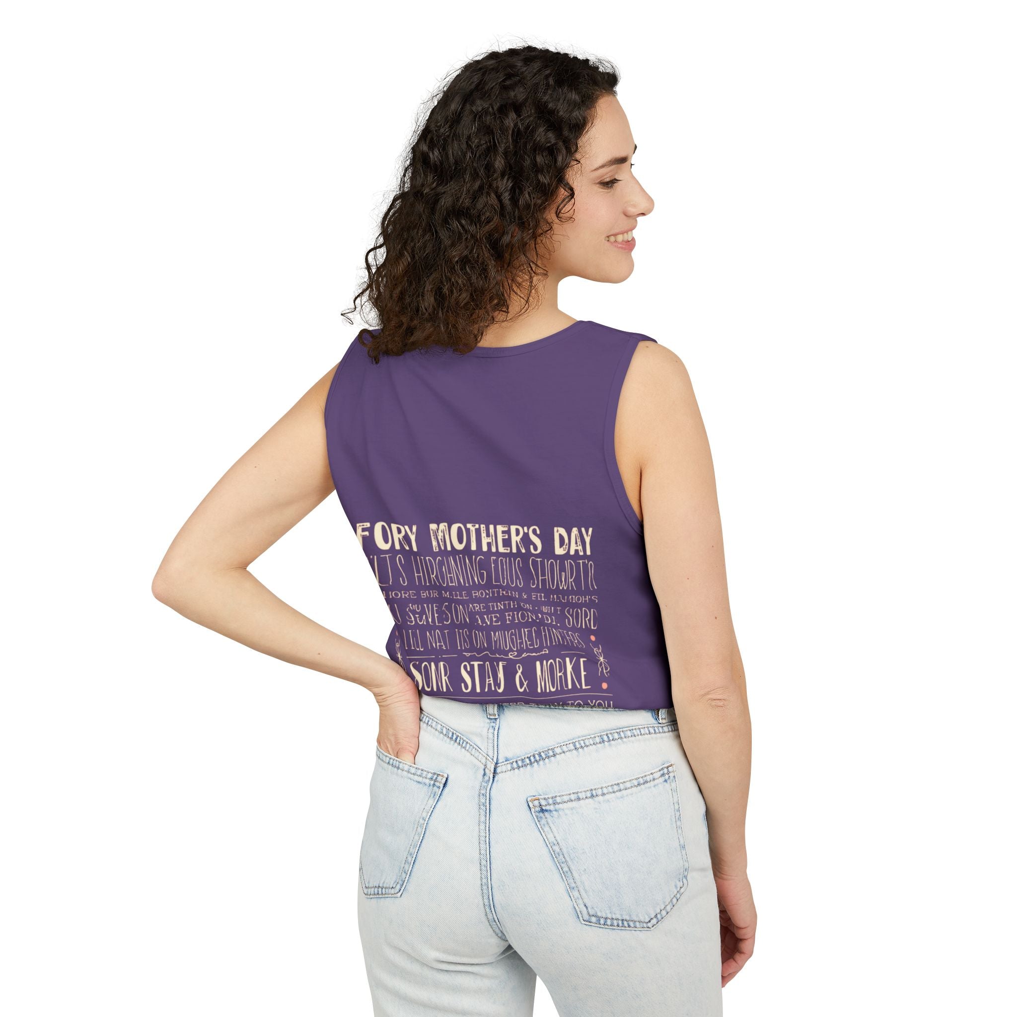 Indie Mama Moon Tank Top — Boho Mother's Day Graphic Tank