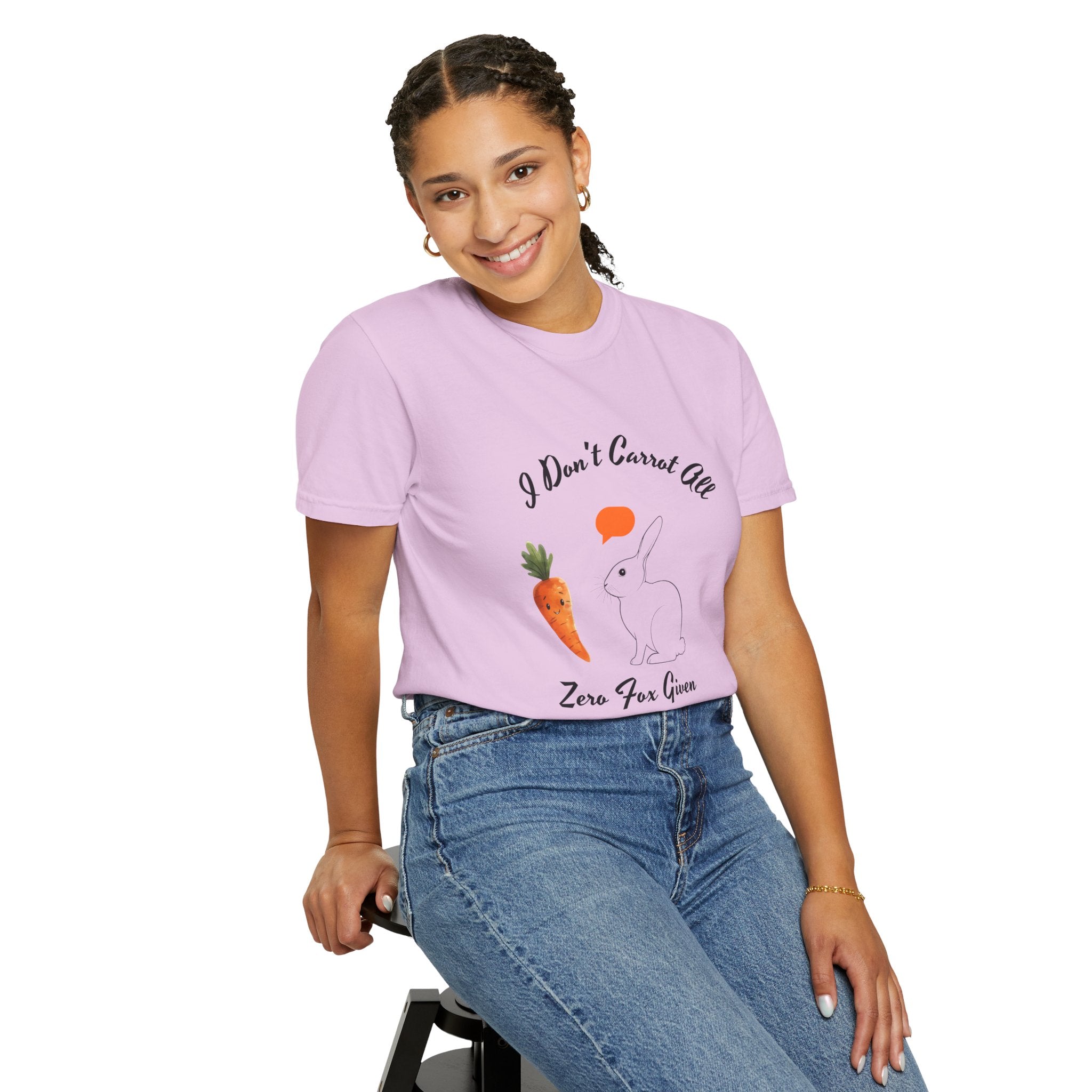 I Don't Carrot All Bunny T-Shirt – Cute Rabbit & Carrot Graphic Tee ('Zero For Given')