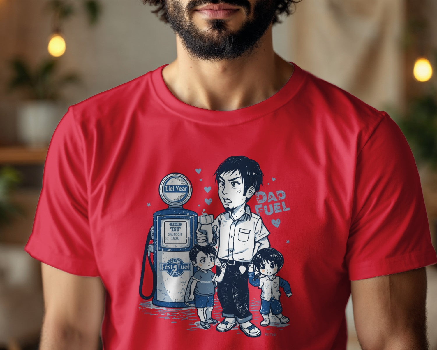Anime Dad Shirt, Dad Fuel Tee, Funny Father’s Day Shirt, Kawaii Dad Gift, Geek Dad T-Shirt, Vintage Anime Father Tee