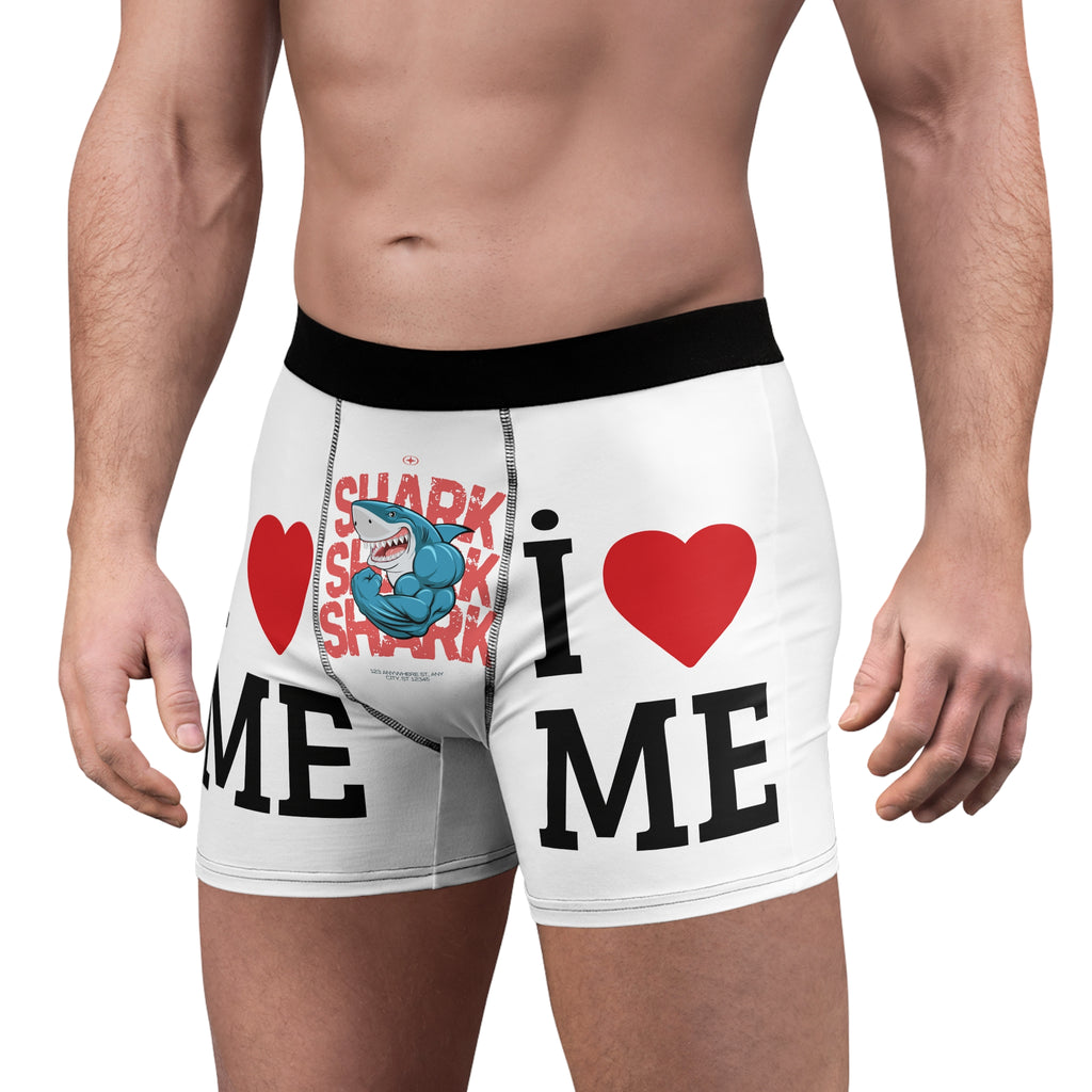 Boxer Briefs — I  Me with Shark Slap Graphic