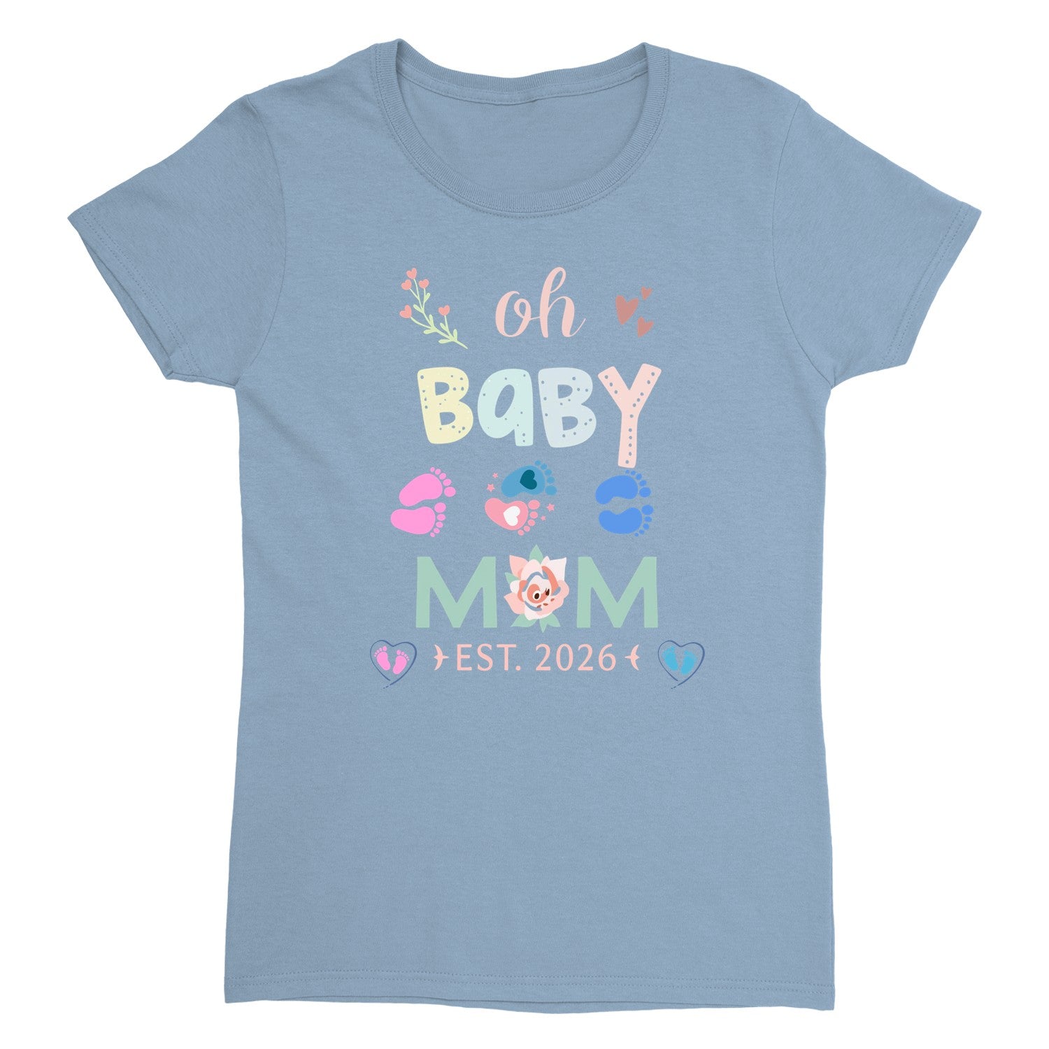 New Mama T-Shirt, Gift For New Mom, First Mother's Day Tee, Cute Shirt For Mommy, Baby Shower Present, Women’s Printed Tee