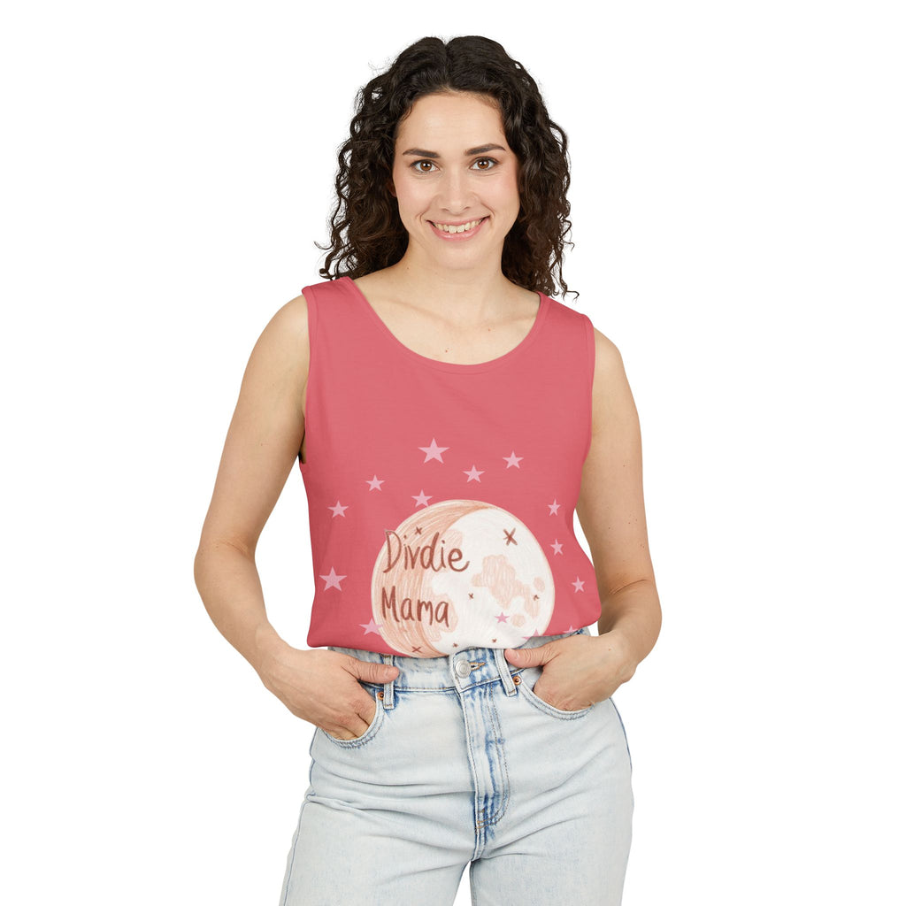 Indie Mama Moon Tank Top — Boho Mother's Day Graphic Tank