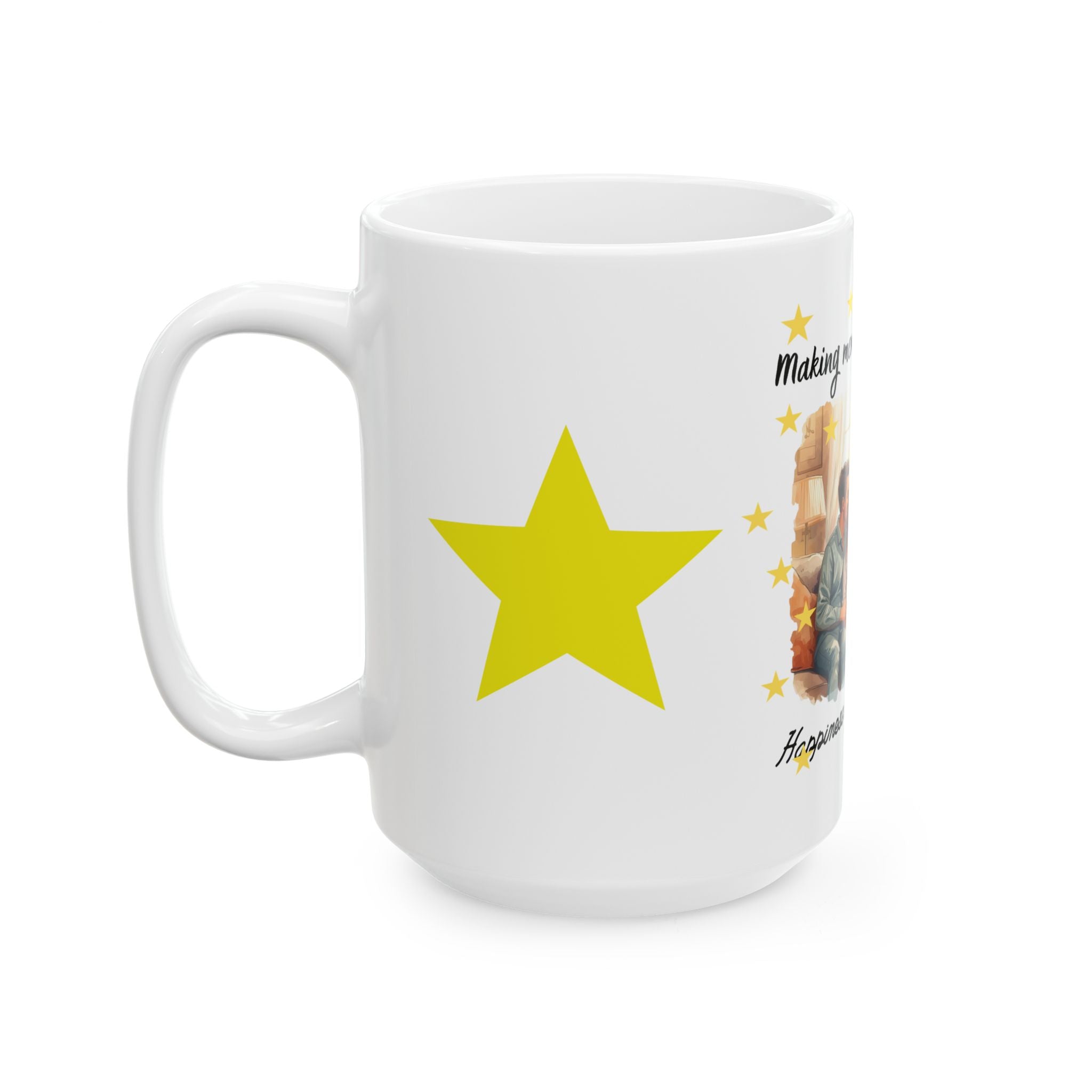 Family Moments Ceramic Mug - "Making Memories Together, Happiness Is Homemade" (11oz & 15oz)