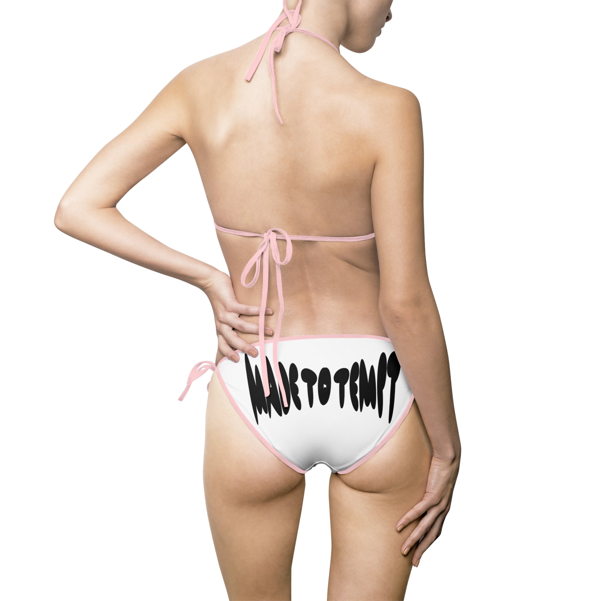 Bikini — 'Push Your Limits' Graphic Triangle Bikini Swimsuit