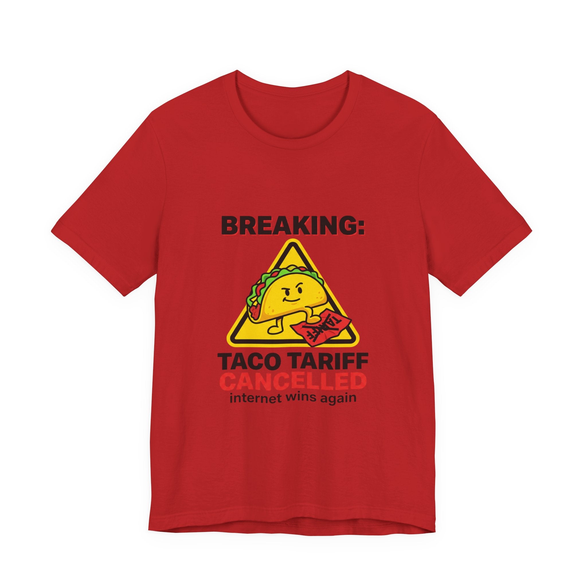 Taco Tariff Cancelled Tee | political taco meme, protest typography