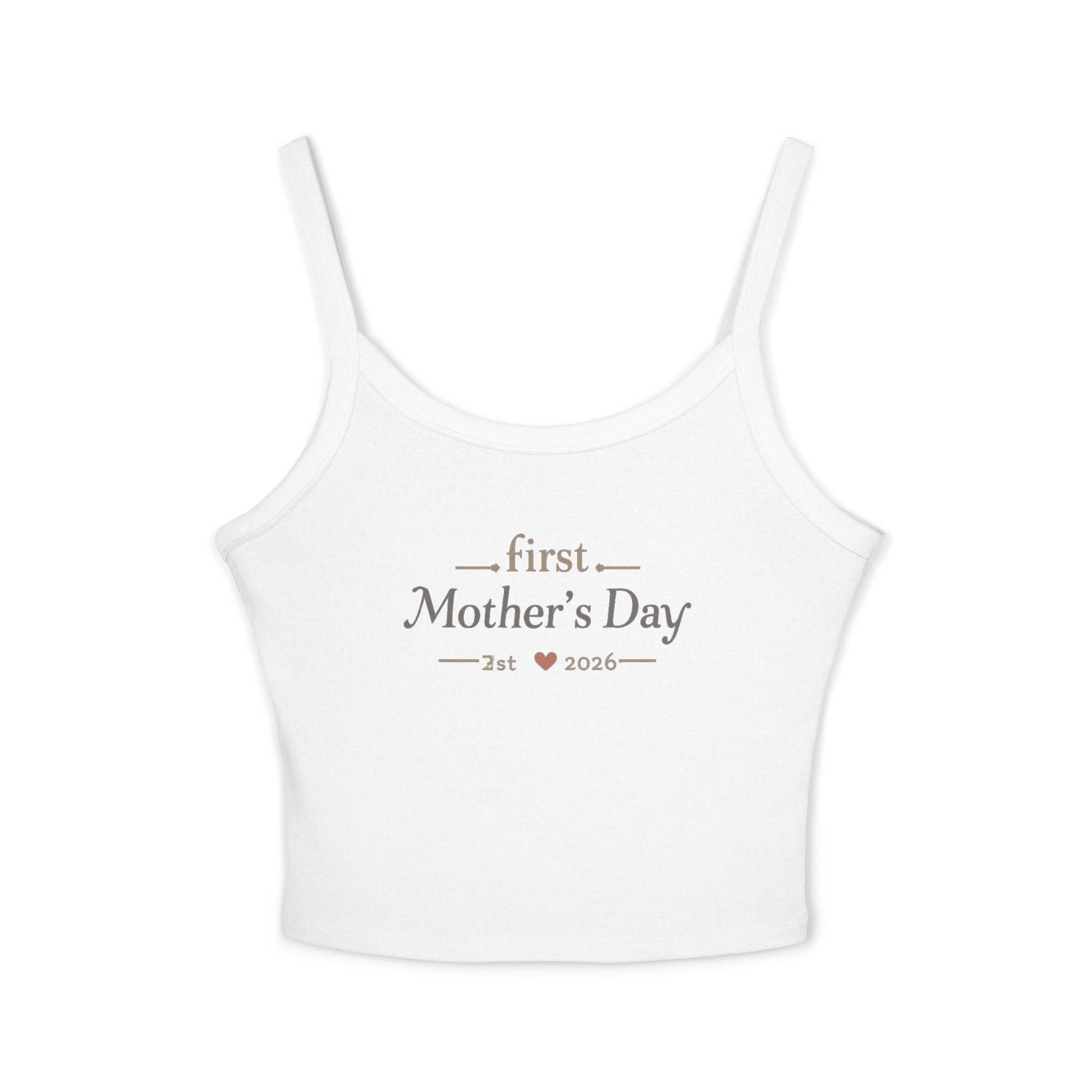 Mother's Day Tank Top — "First Mother's Day" / You Are My Sunlight Women’s Cropped Tank