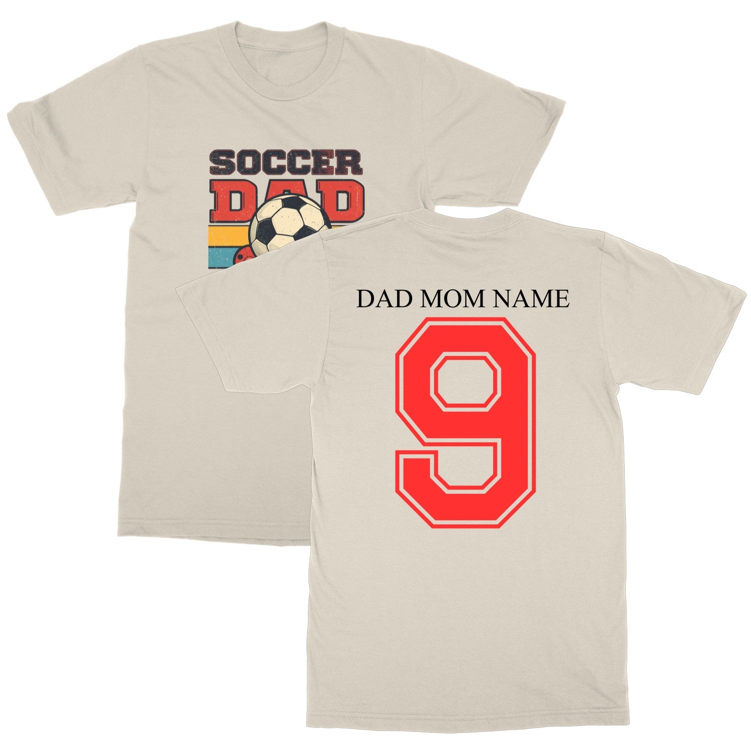 Dad And Mom Word Cup Design, Softstyle Tee, Print On Demand Shirt, Perfect For Parents, Premium Feel T-Shirt, Unique Gift Idea