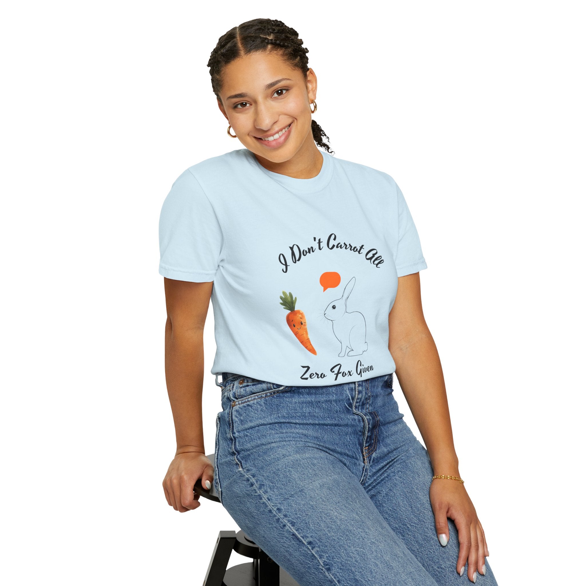 I Don't Carrot All Bunny T-Shirt – Cute Rabbit & Carrot Graphic Tee ('Zero For Given')