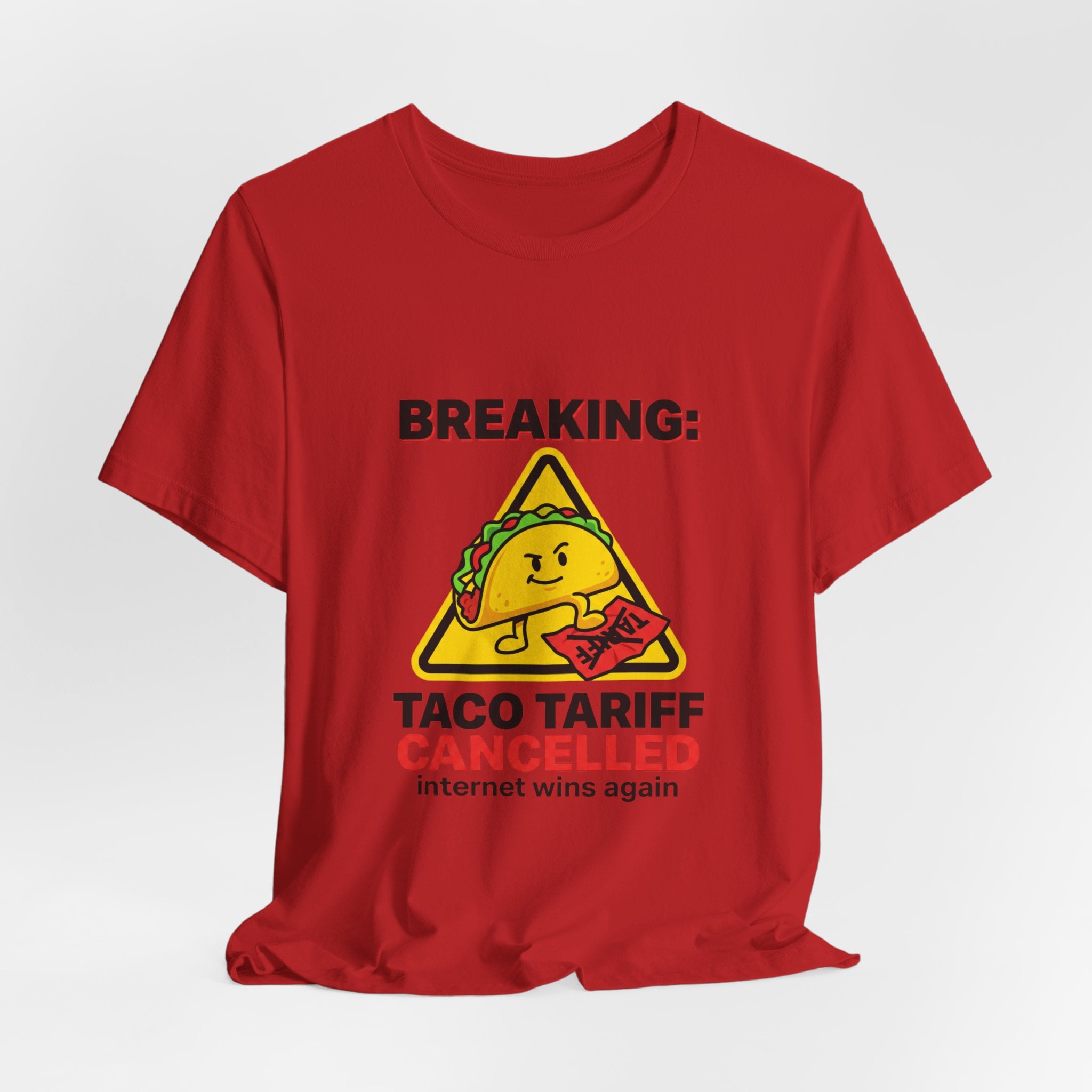 Taco Tariff Cancelled Tee | political taco meme, protest typography