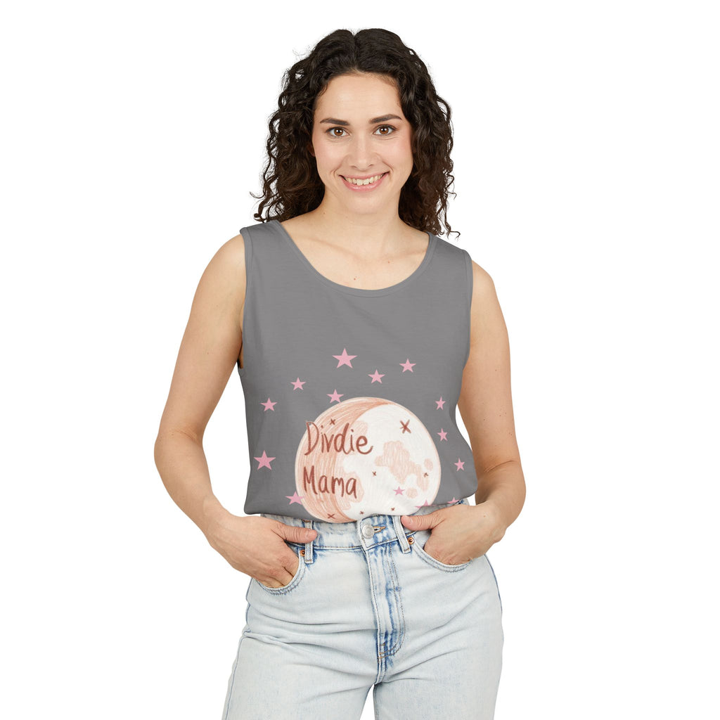 Indie Mama Moon Tank Top — Boho Mother's Day Graphic Tank