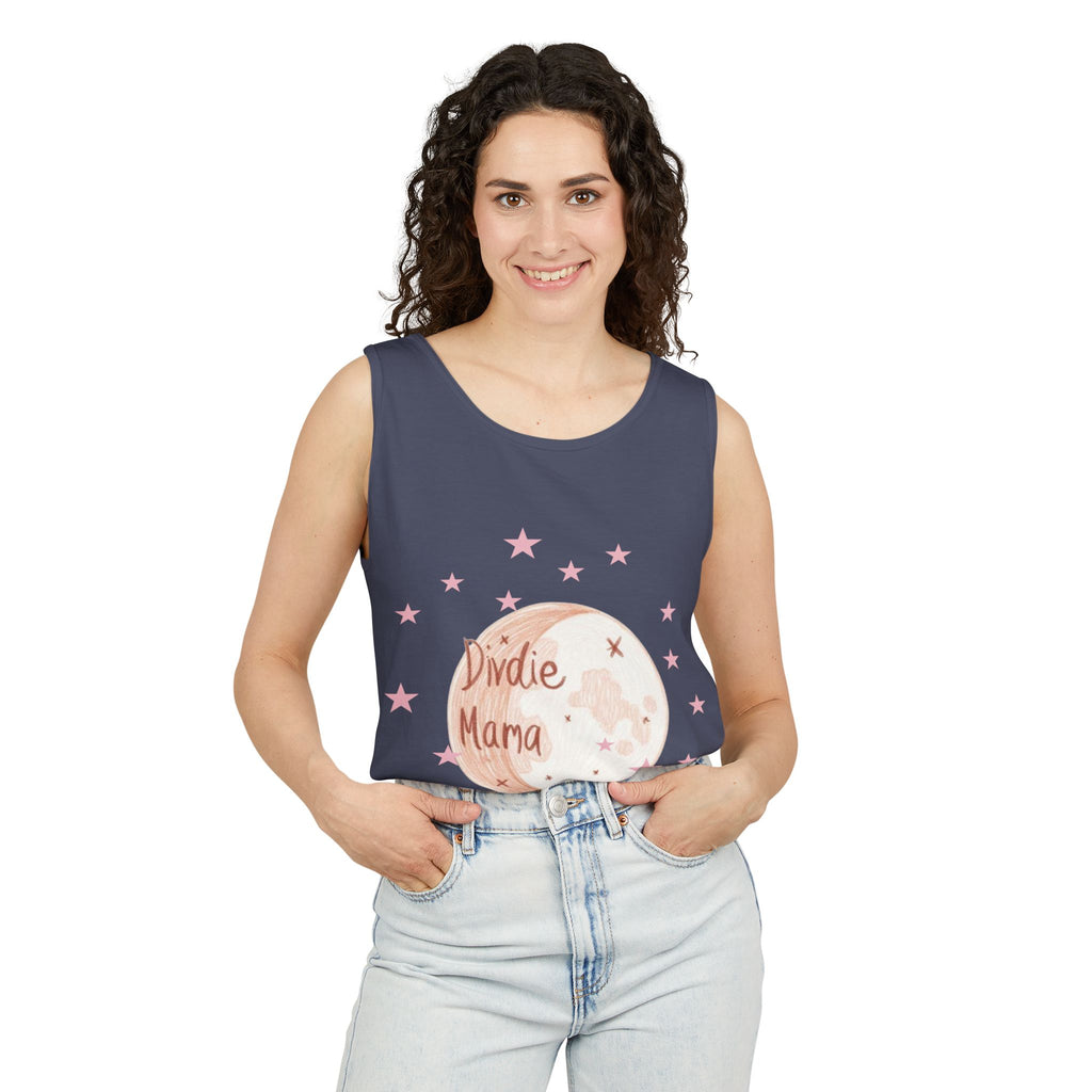 Indie Mama Moon Tank Top — Boho Mother's Day Graphic Tank