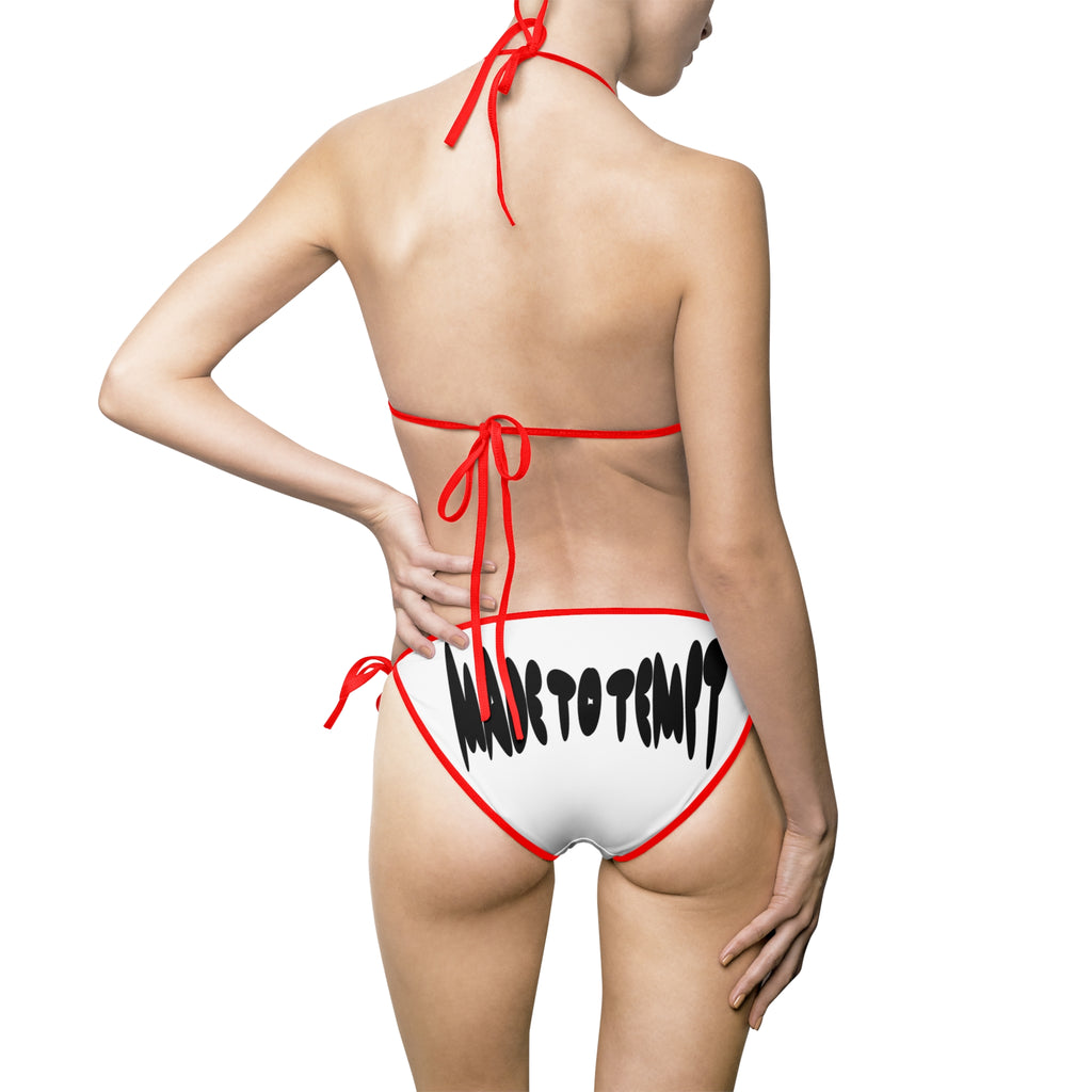 Bikini — 'Push Your Limits' Graphic Triangle Bikini Swimsuit