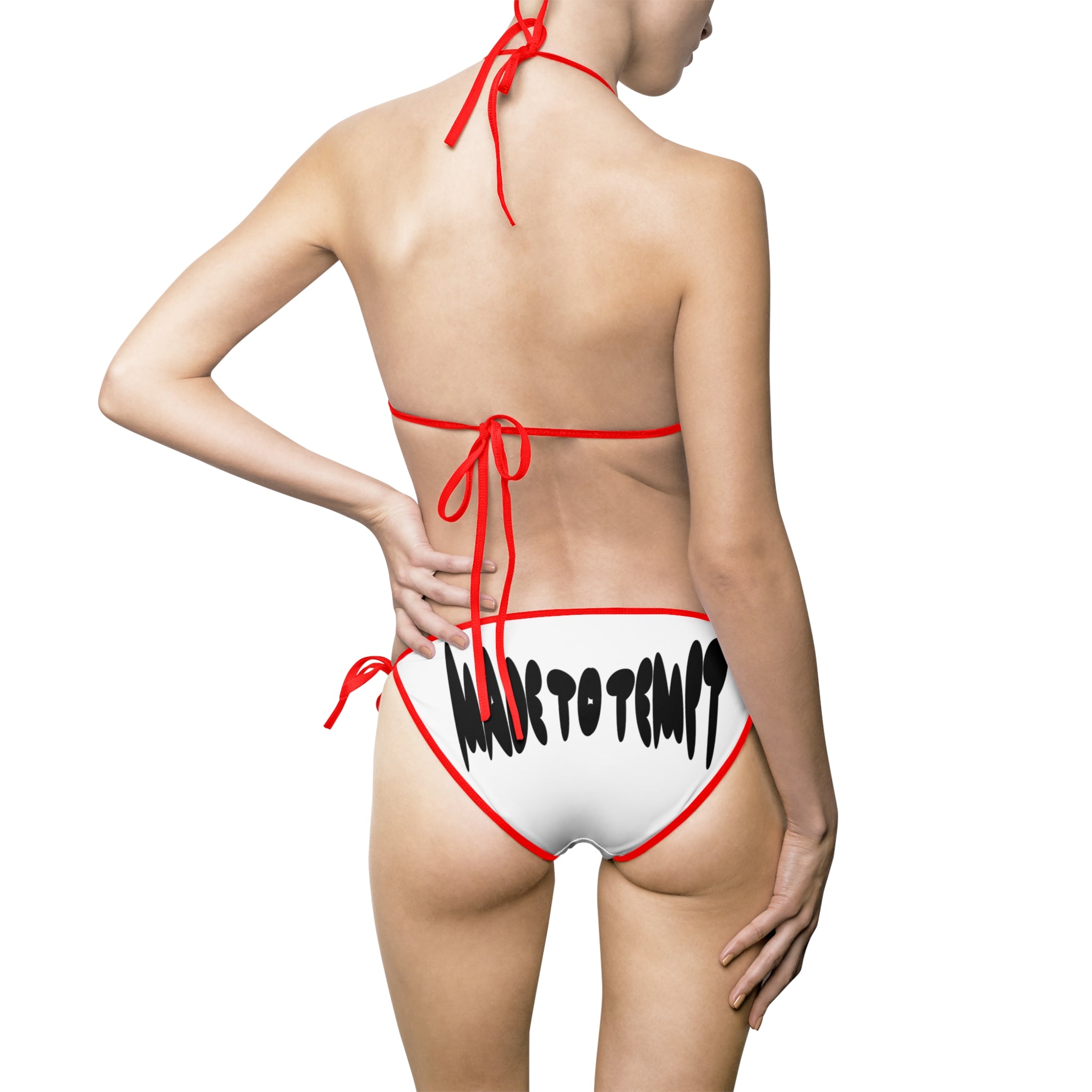 Bikini — 'Push Your Limits' Graphic Triangle Bikini Swimsuit