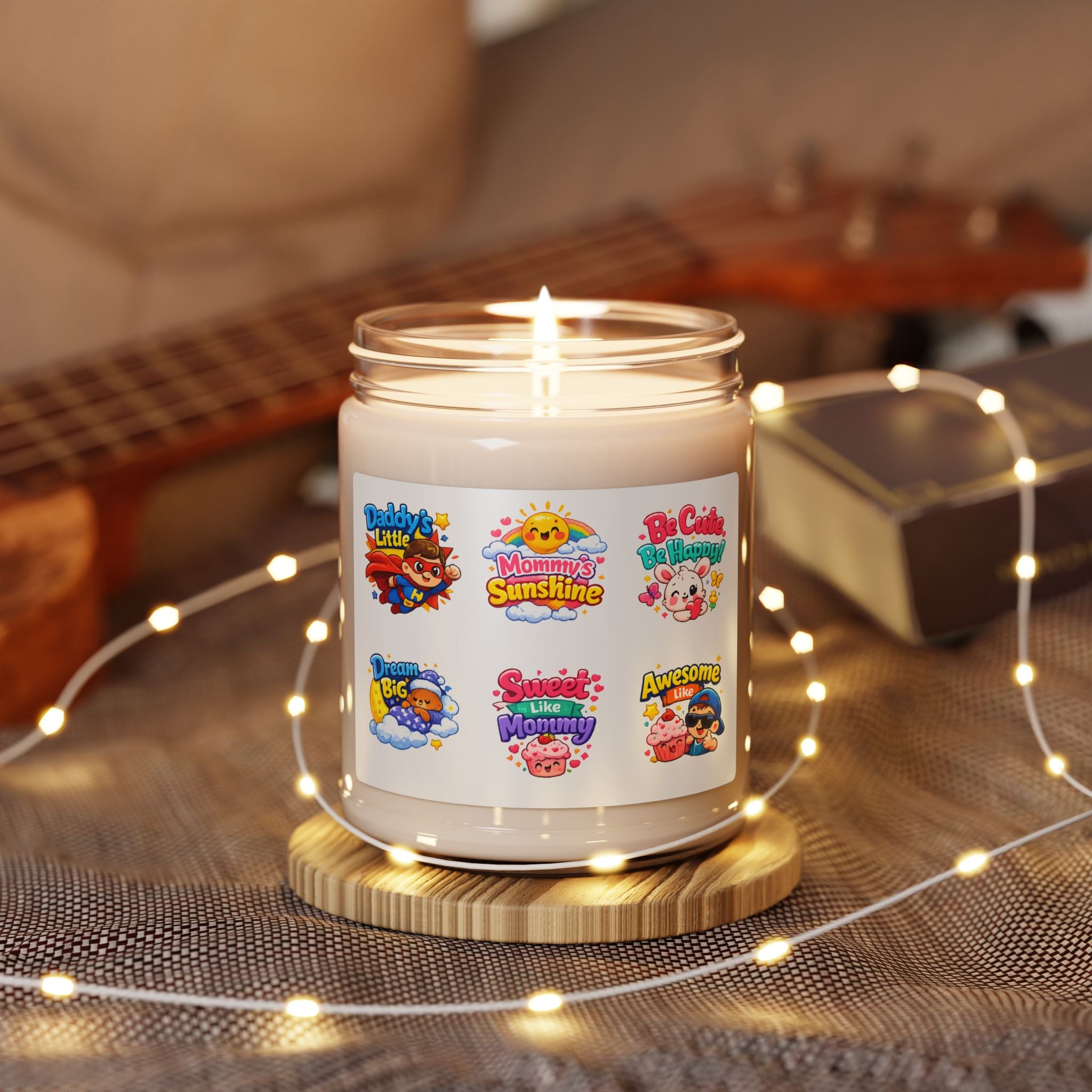 Mommy’s Sunshine Scented Soy Candle — 9oz Cute Baby-Themed Labels
