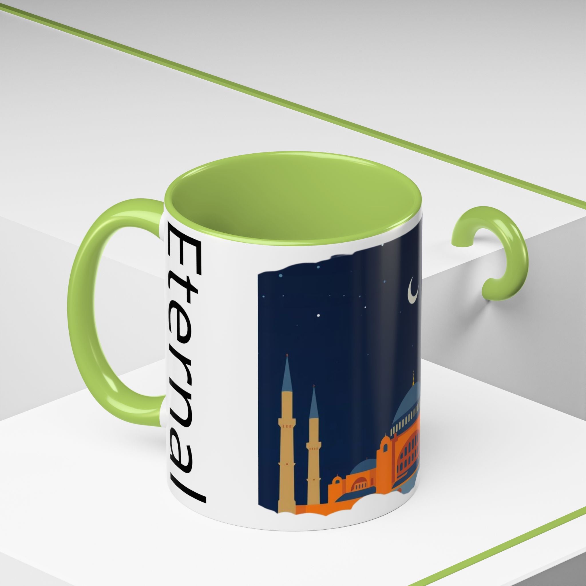 Timeless Istanbul Accent Coffee Mug - Crescent Night Skyline (11/15oz)